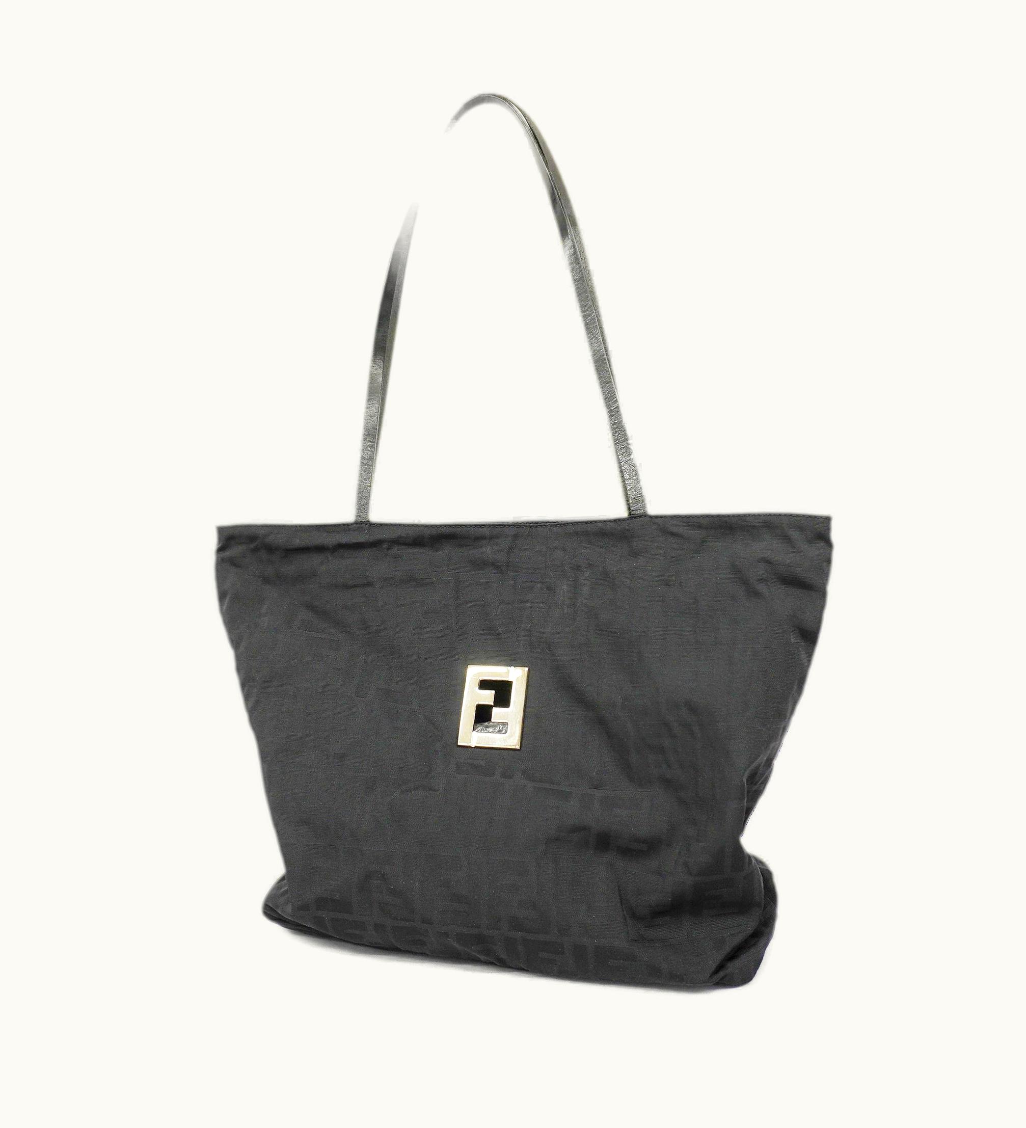 Fendi Fendi Zucca Tote Bag Women's Nylon Black