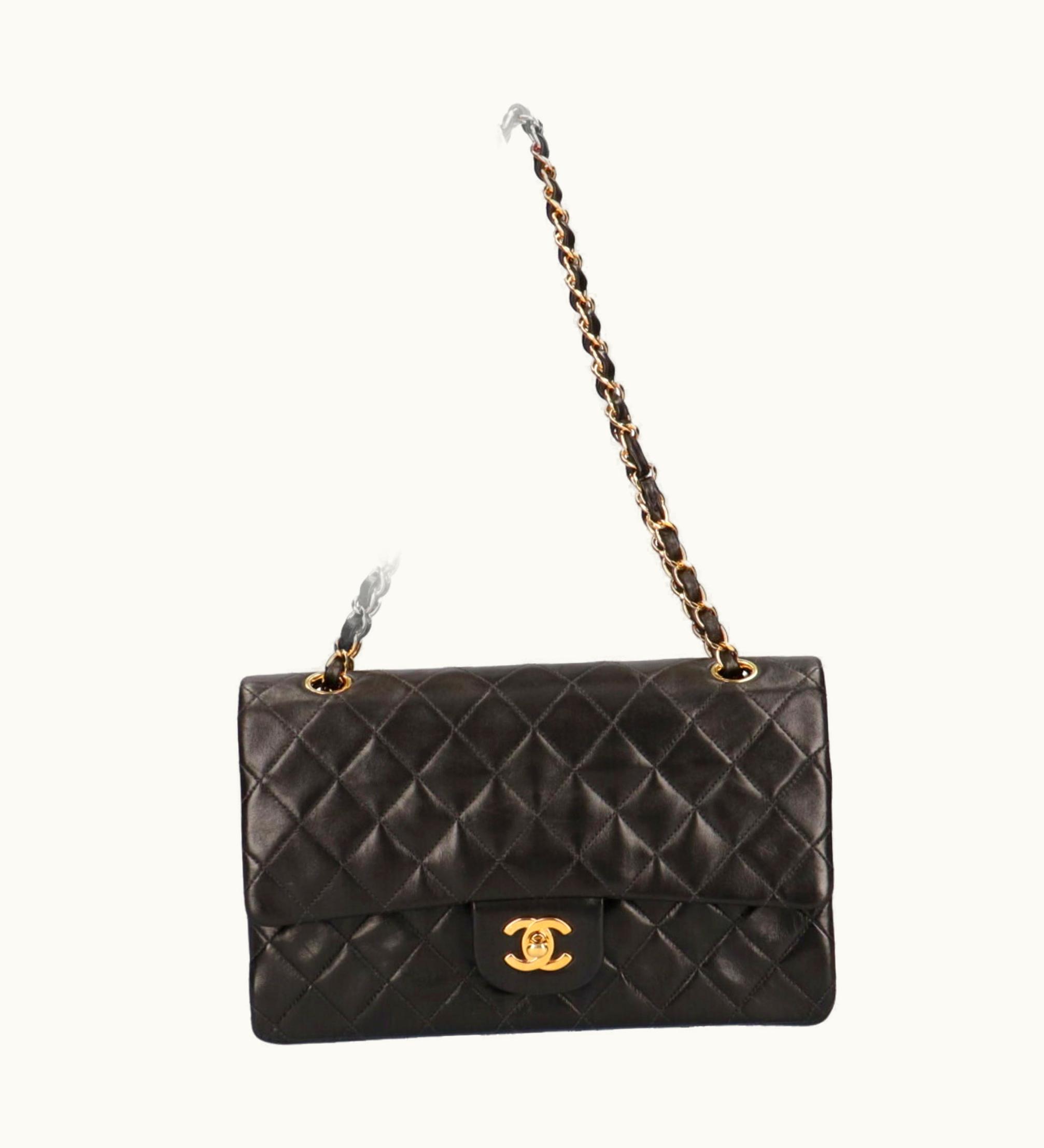 Chanel Chanel Matelassé Chain Shoulder Bag Lambskin Black
