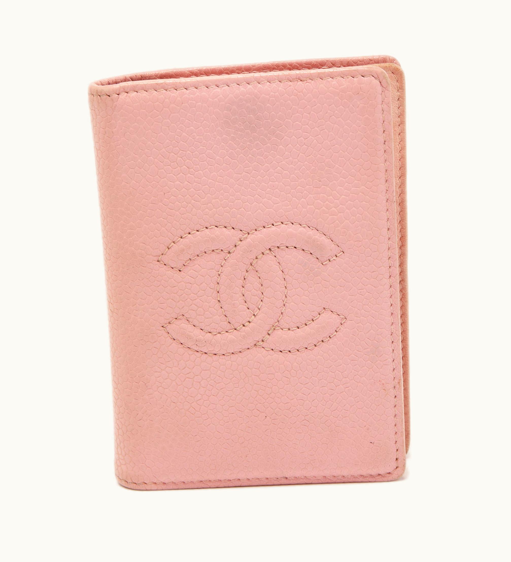 Chanel Chanel Light Pink Caviar Leather CC Bifold Card Case