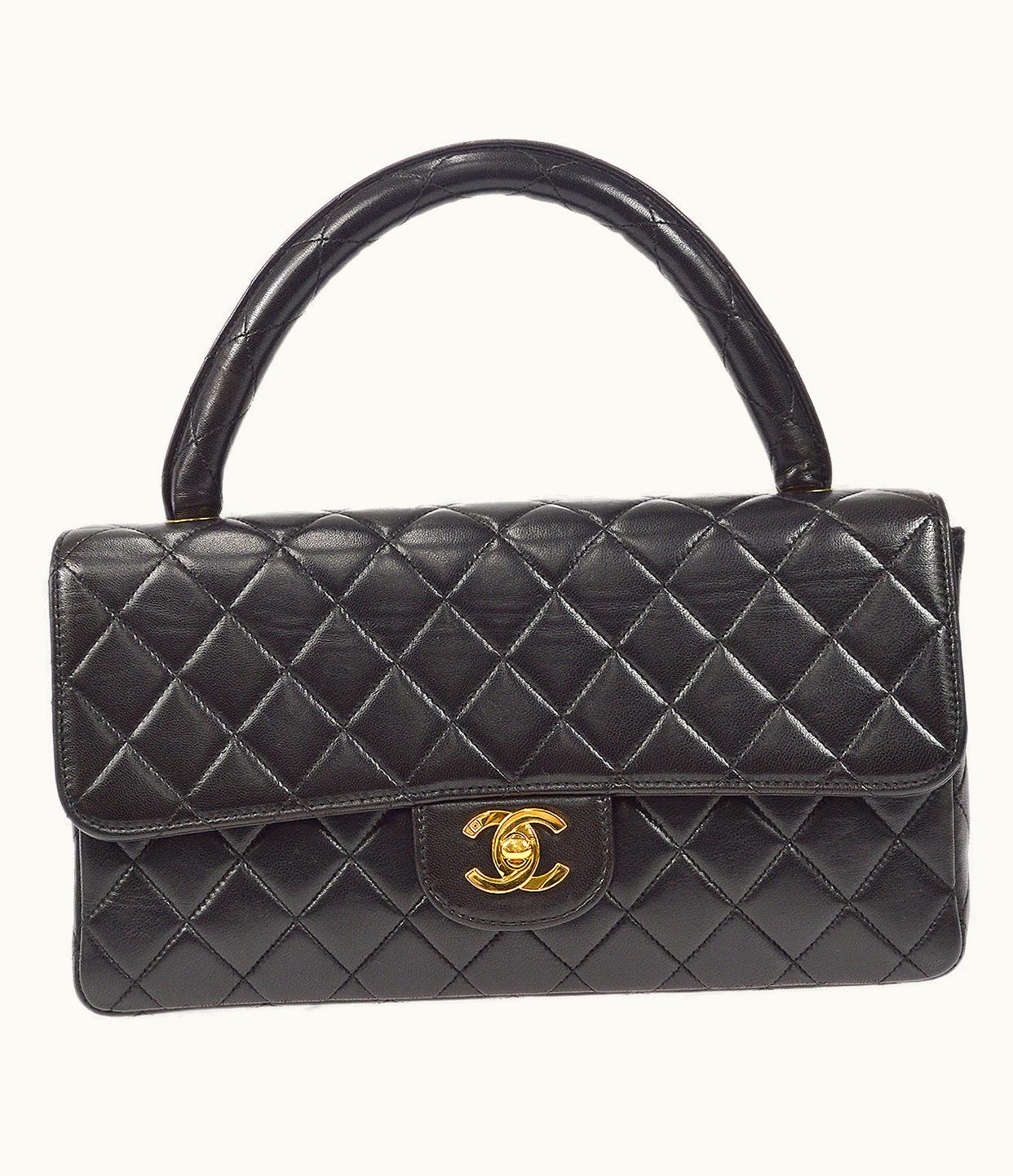 Chanel Chanel Classic Single Flap Medium Handbag Black Lambskin 22577