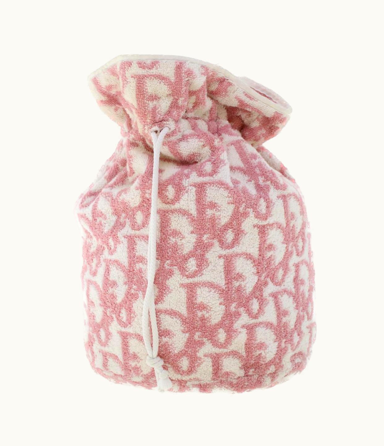 Dior Dior Christian Dior Trotter Canvas Shoulder Bag Pile Pink