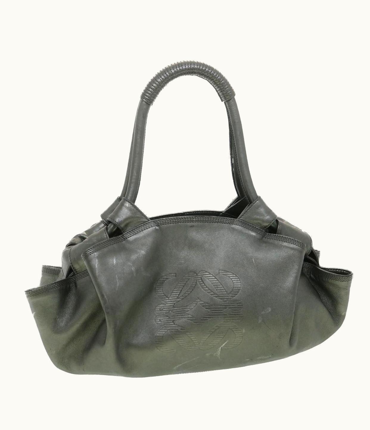 Loewe Loewe Hand Bag Leather Gray