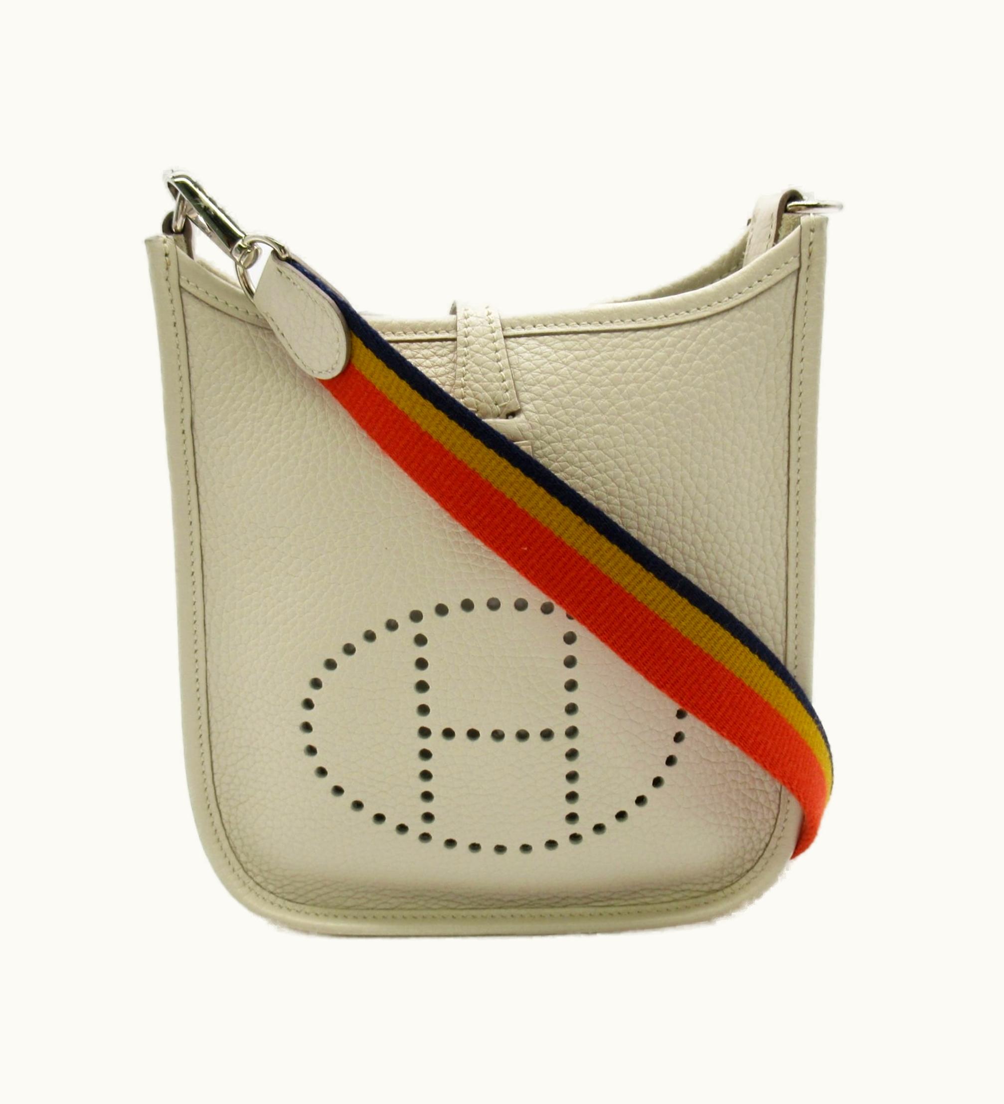 Hermès Hermès Evelyne Tpm Craie Shoulder Bag Ivory Craie Taurillon Clemence Leather