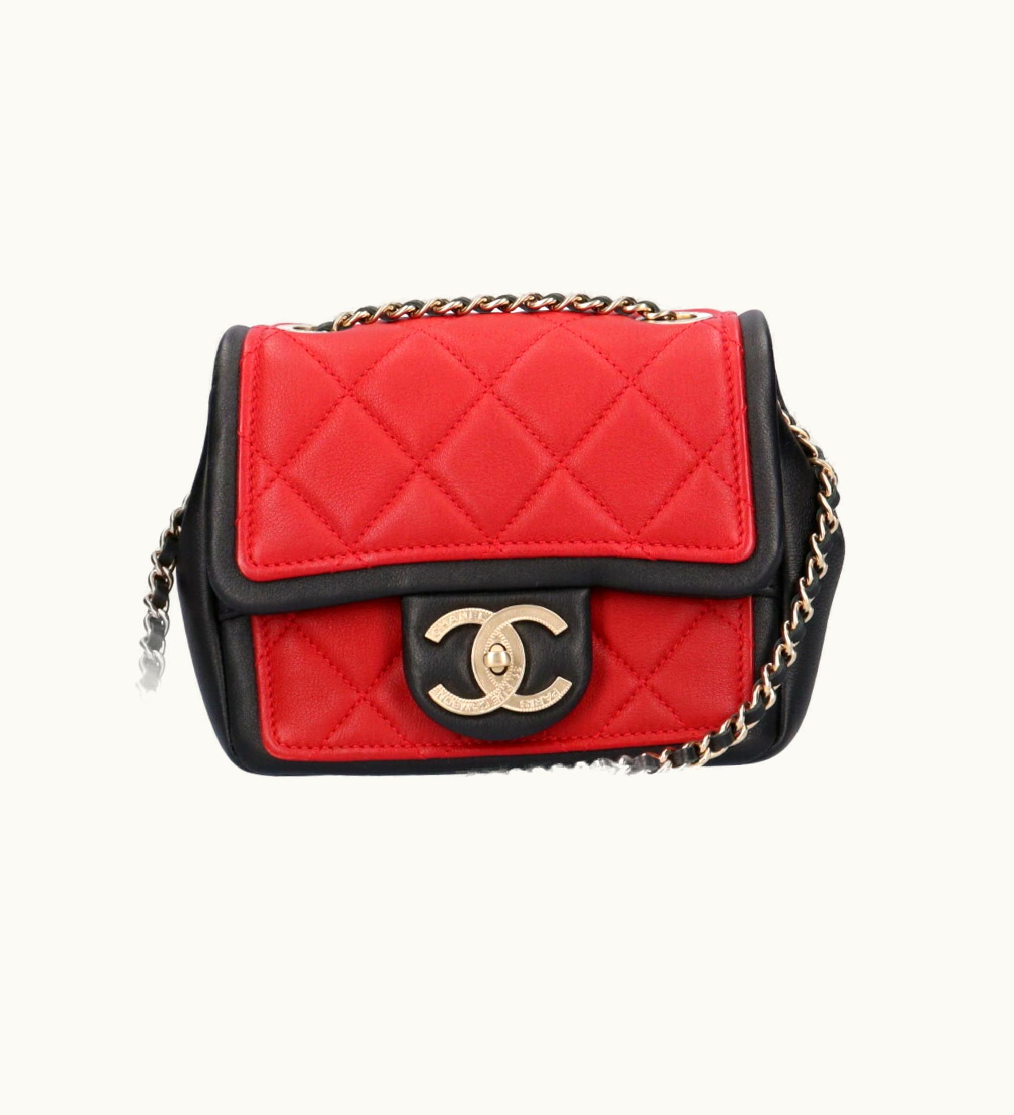 Chanel Chanel Chain Matelasse Shoulder Bag Lambskin Red Ladies