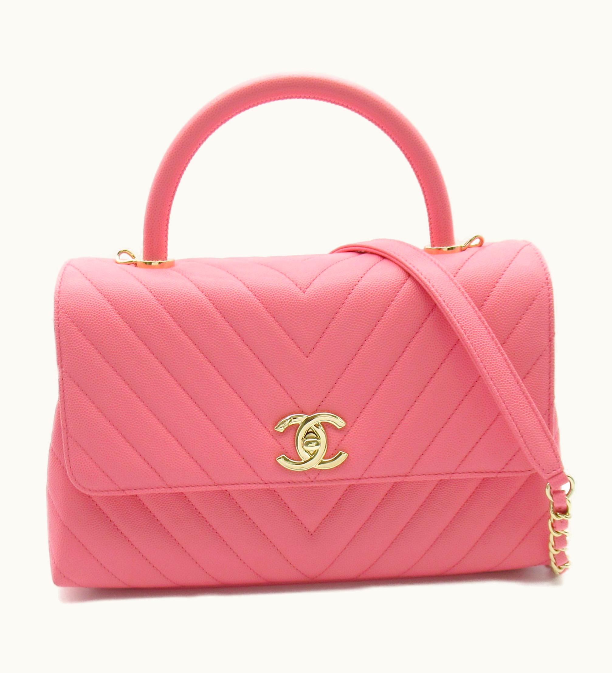 Chanel Chanel V-Stitch Shoulder Bag Pink Caviar Skin [Grained Calf]