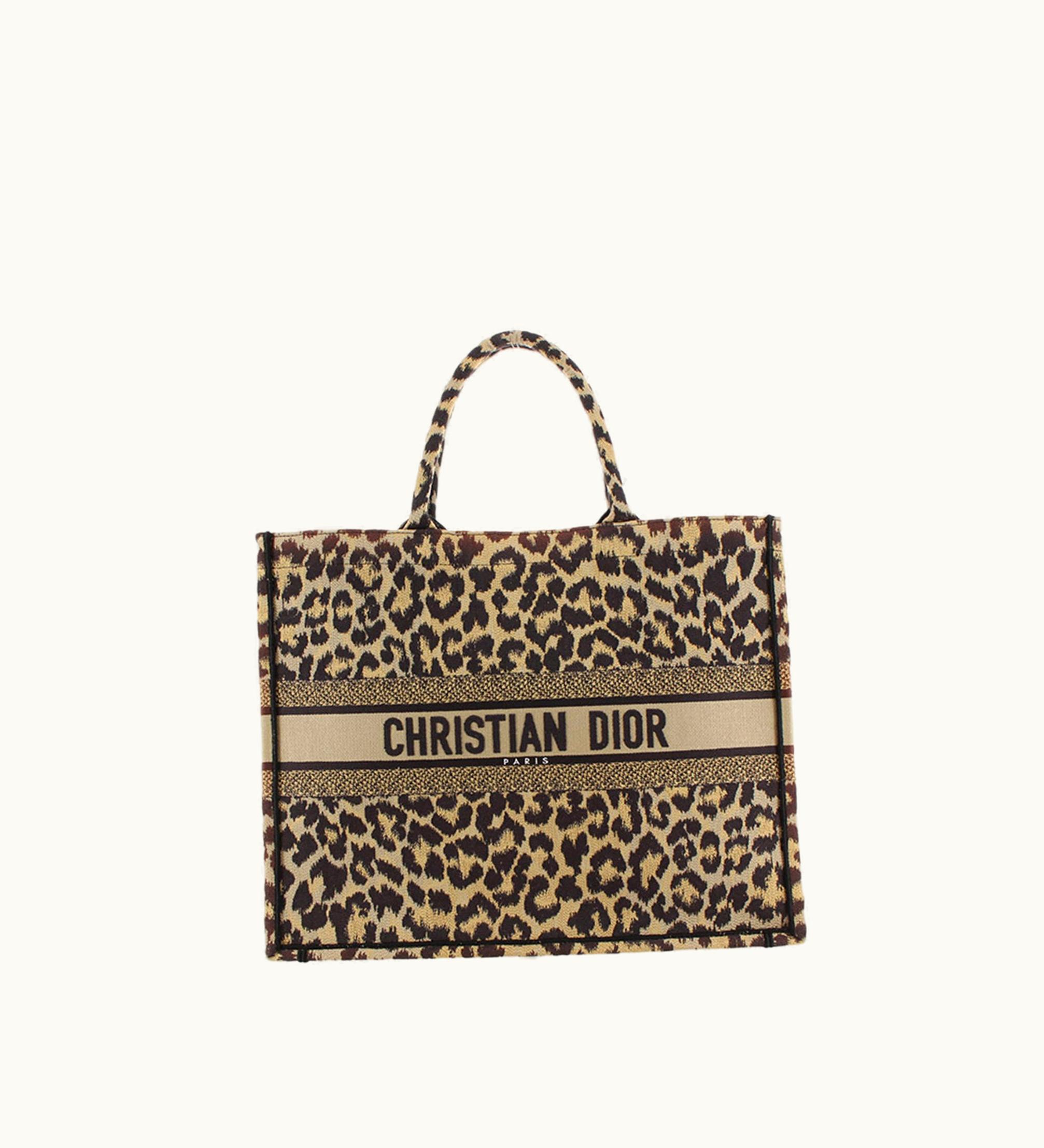 Dior Dior Large Leopard Mizza Book Tote Tote Bag