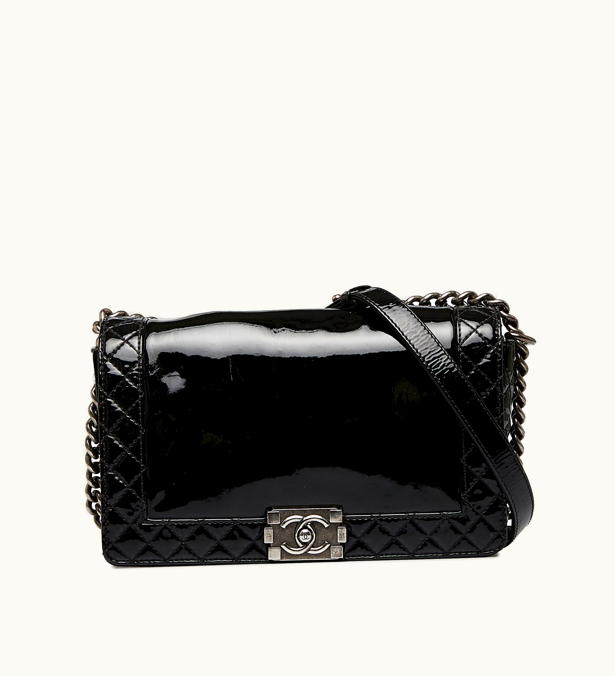 Chanel Chanel Medium Patent Reverso Boy Flap Crossbody Bag