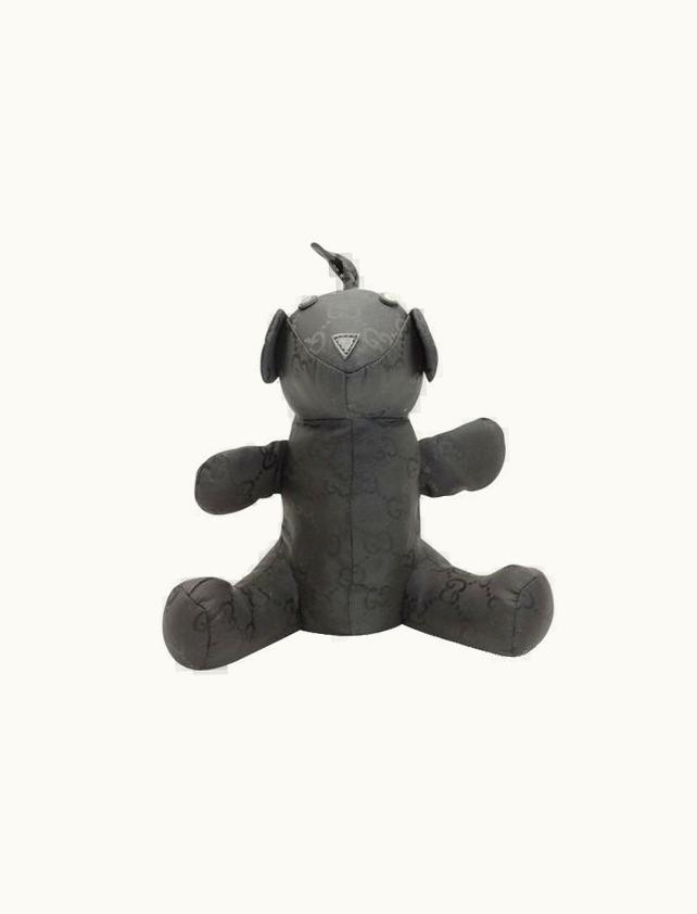 Gucci Gucci Black GG Teddy Bear Folding Nylon Shopping Bag