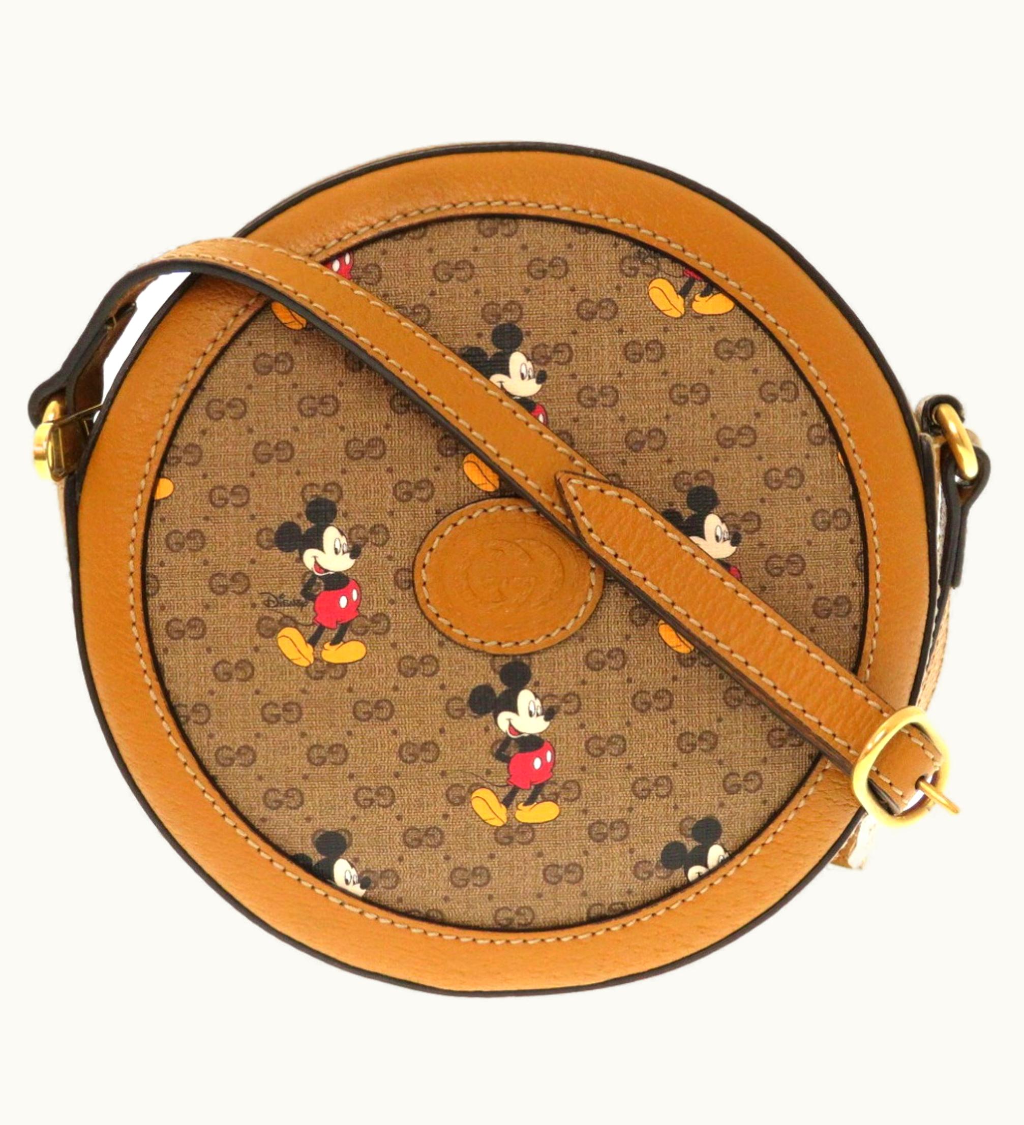 Gucci Gucci X Disney GG Supreme 603938 Mickey Collaboration Shoulder Bag