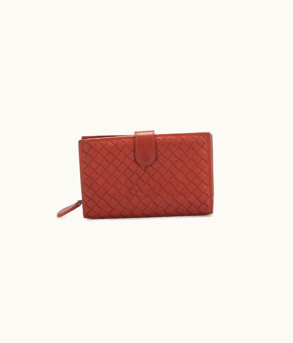 Bottega Veneta Bottega Veneta Intrecciato Leather Compact Wallet