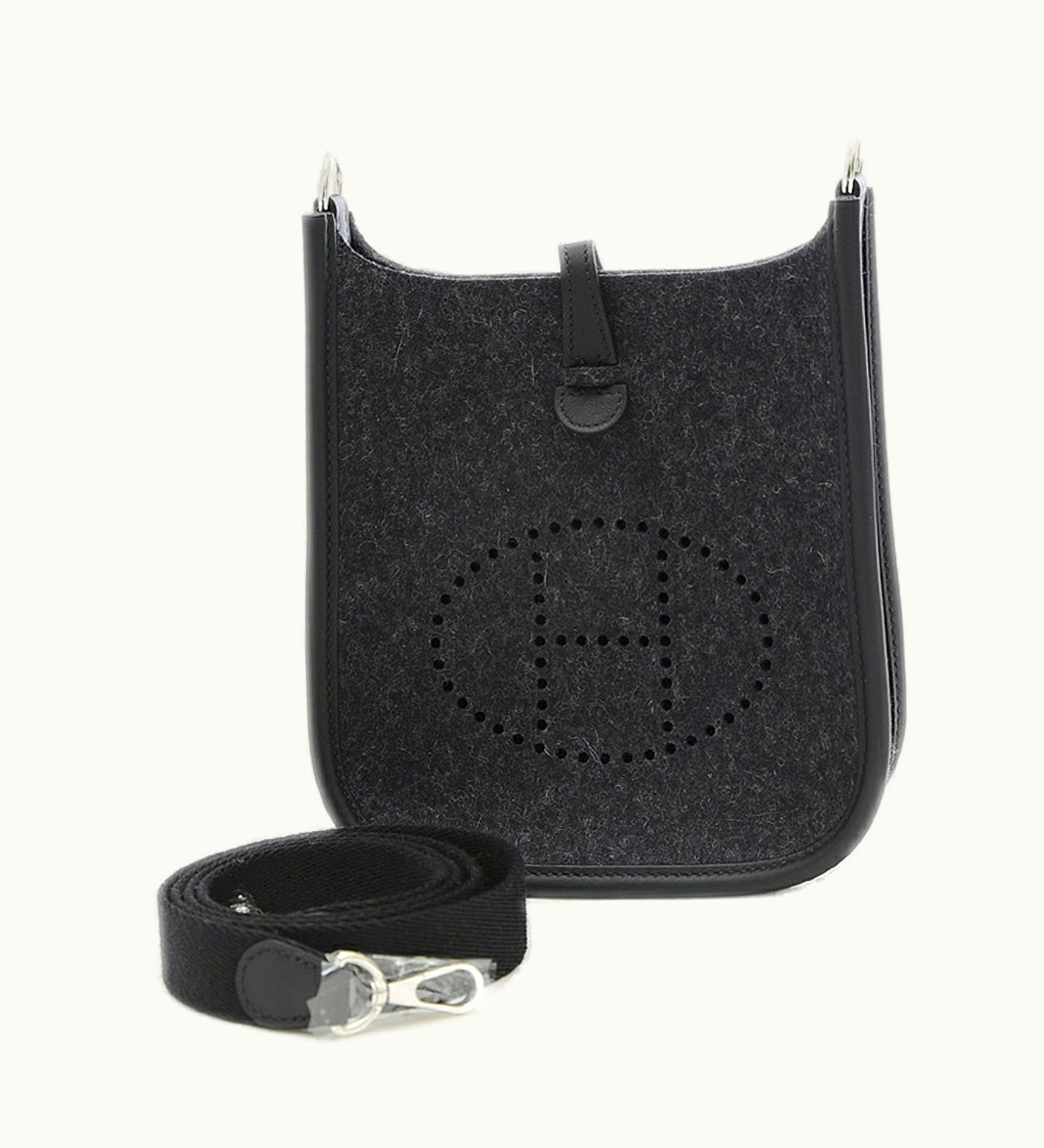 Hermès Hermès Evelyne Tpm Felt Swift Black Z Stamp Shoulder Bag