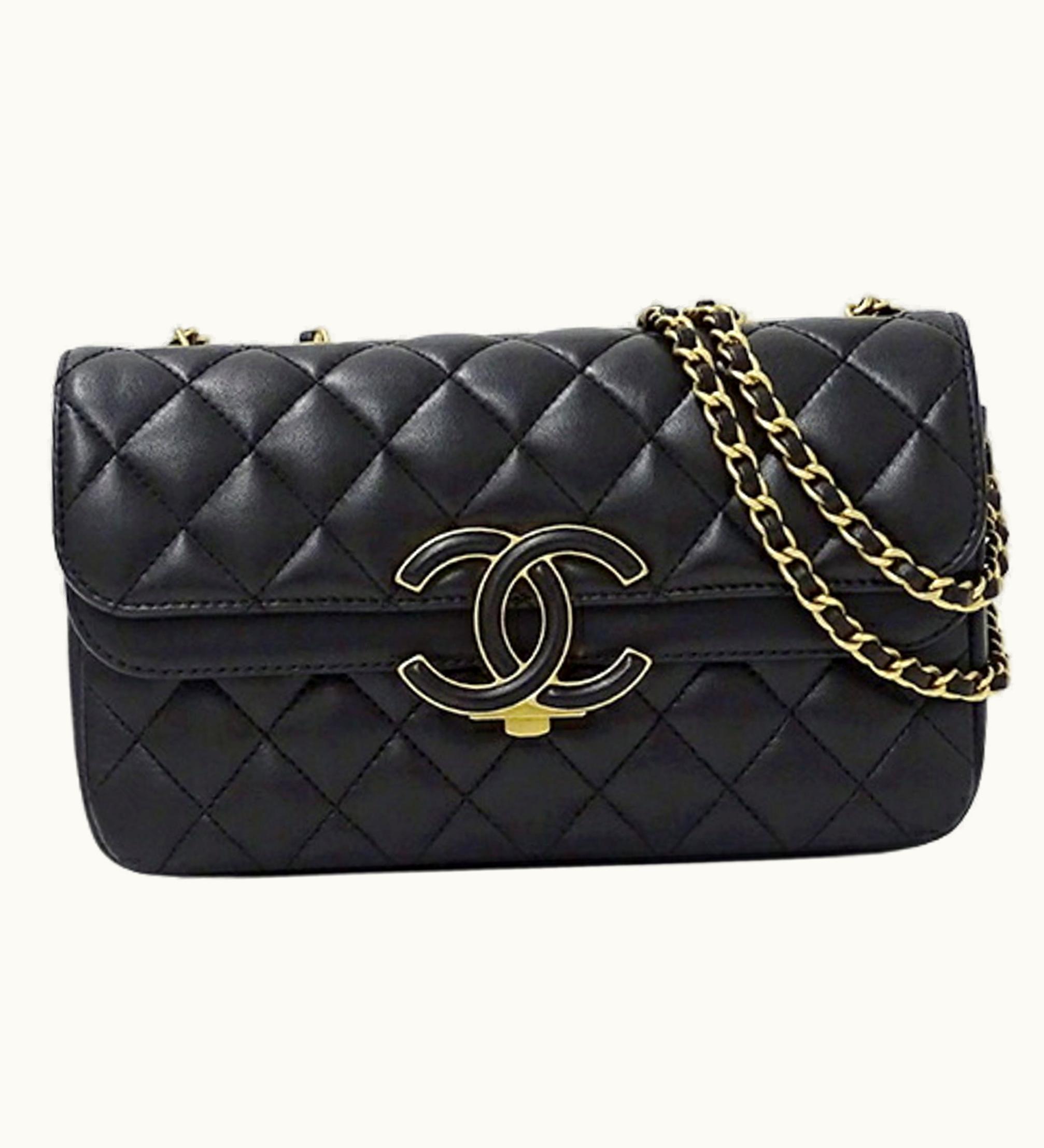 Chanel Chanel Bag Matelasse Women's Shoulder Chain Lambskin Black A57276 W Flap
