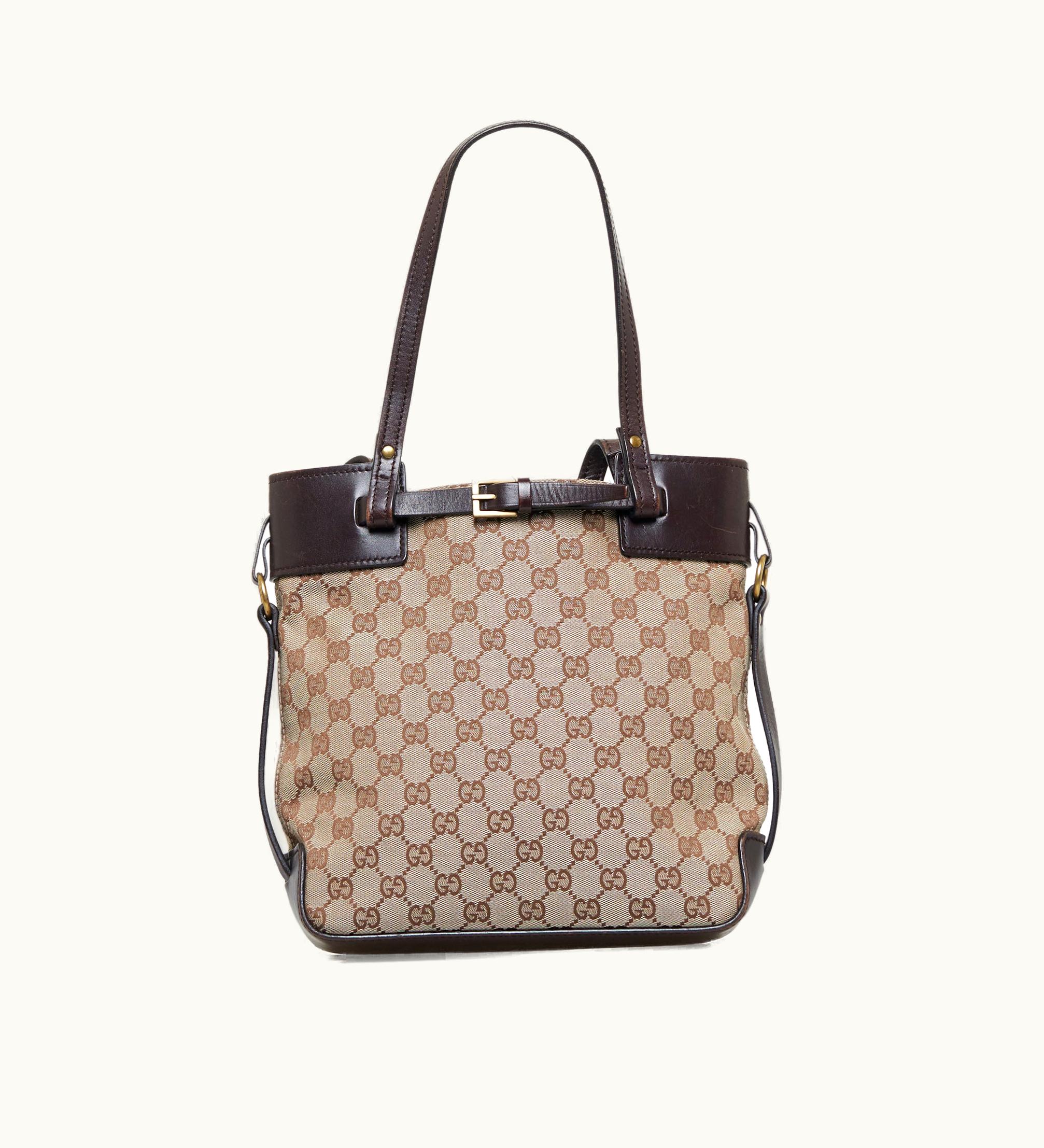 Gucci Gucci Small GG Canvas Belt Tote Tote Bag