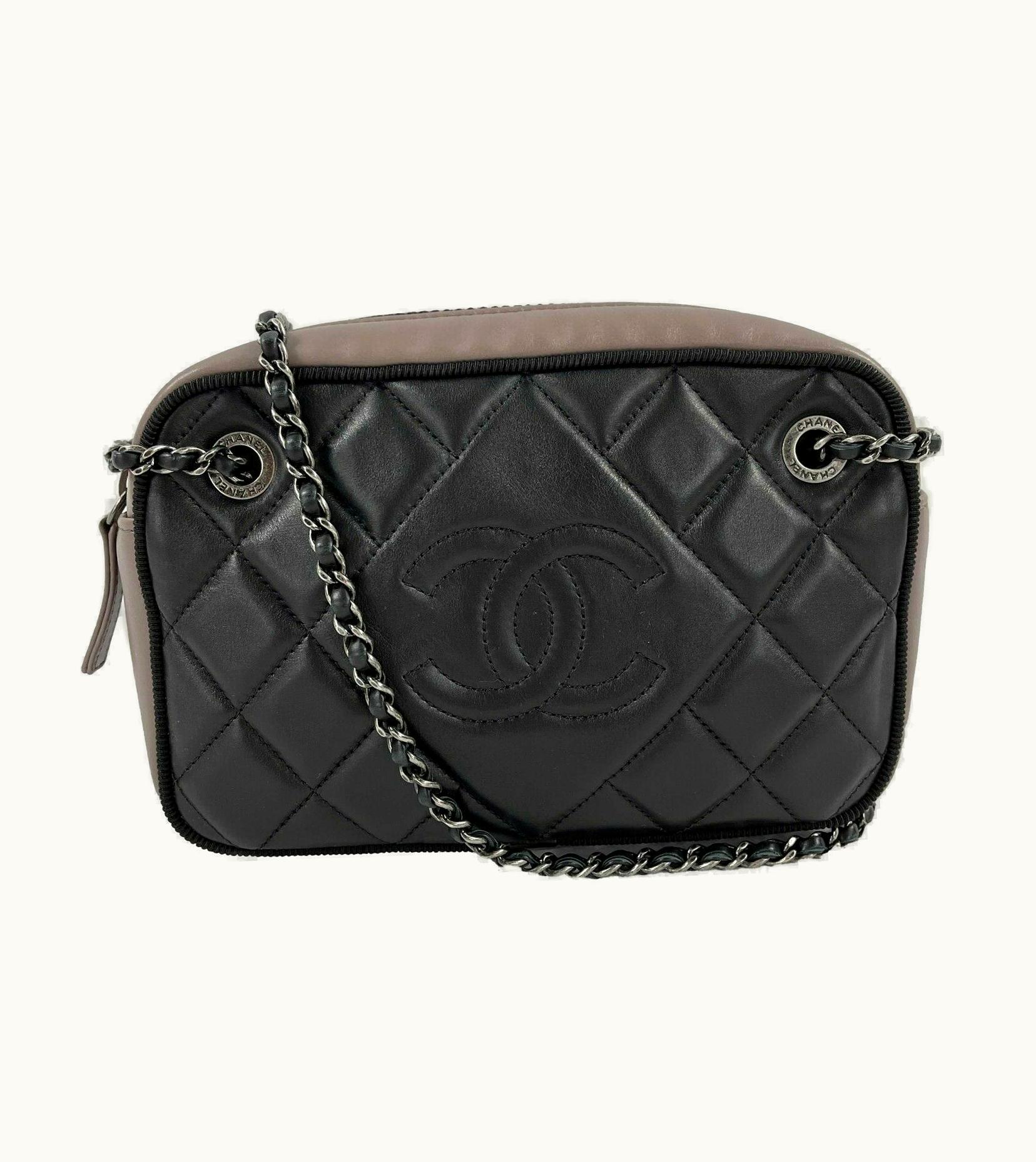 Chanel Chanel - 2017 Bicolor Small Black / Taupe Ballerine CC Camera Case Crossbody