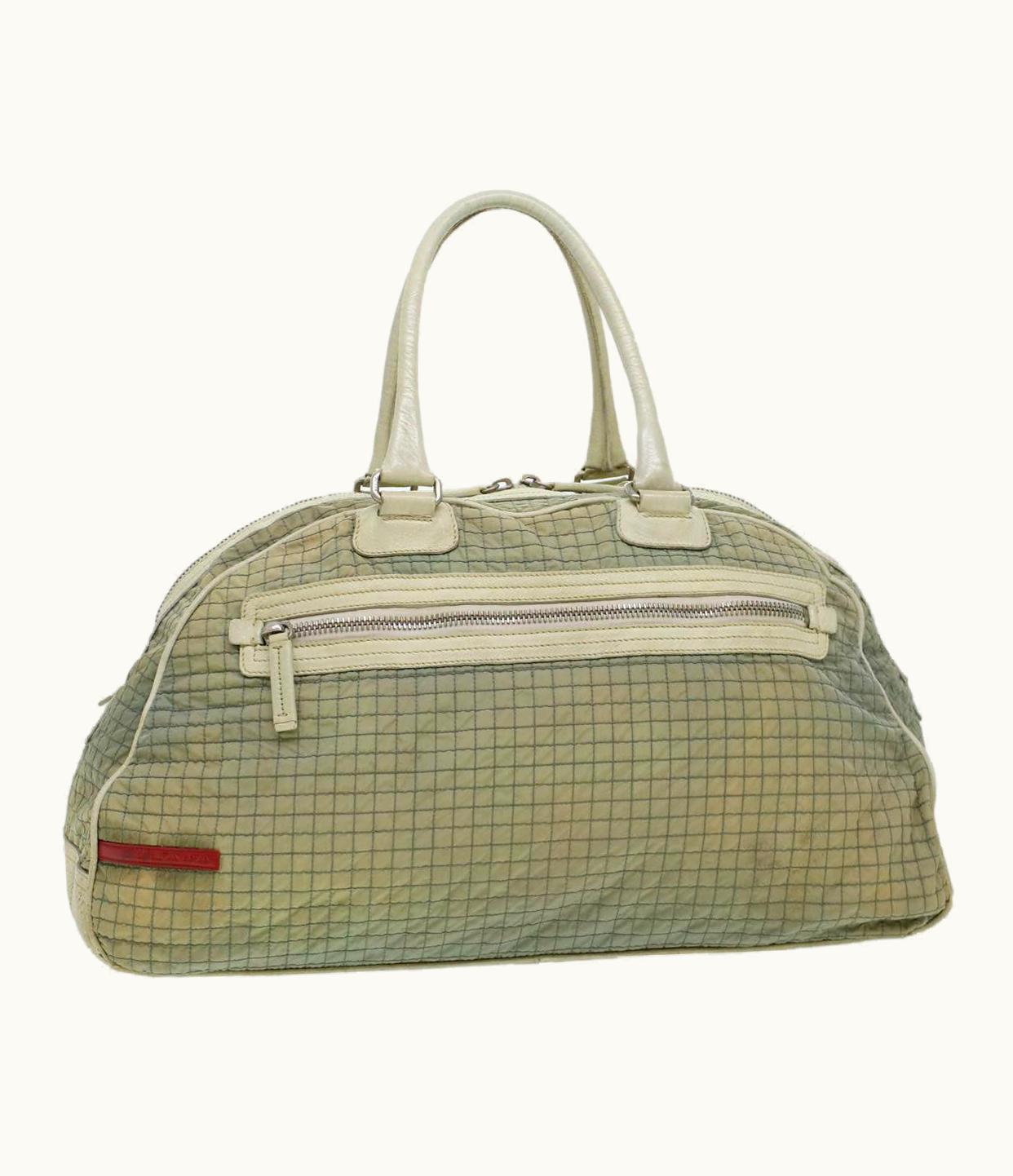 Prada Prada Quilted Boston Bag Nylon Gray
