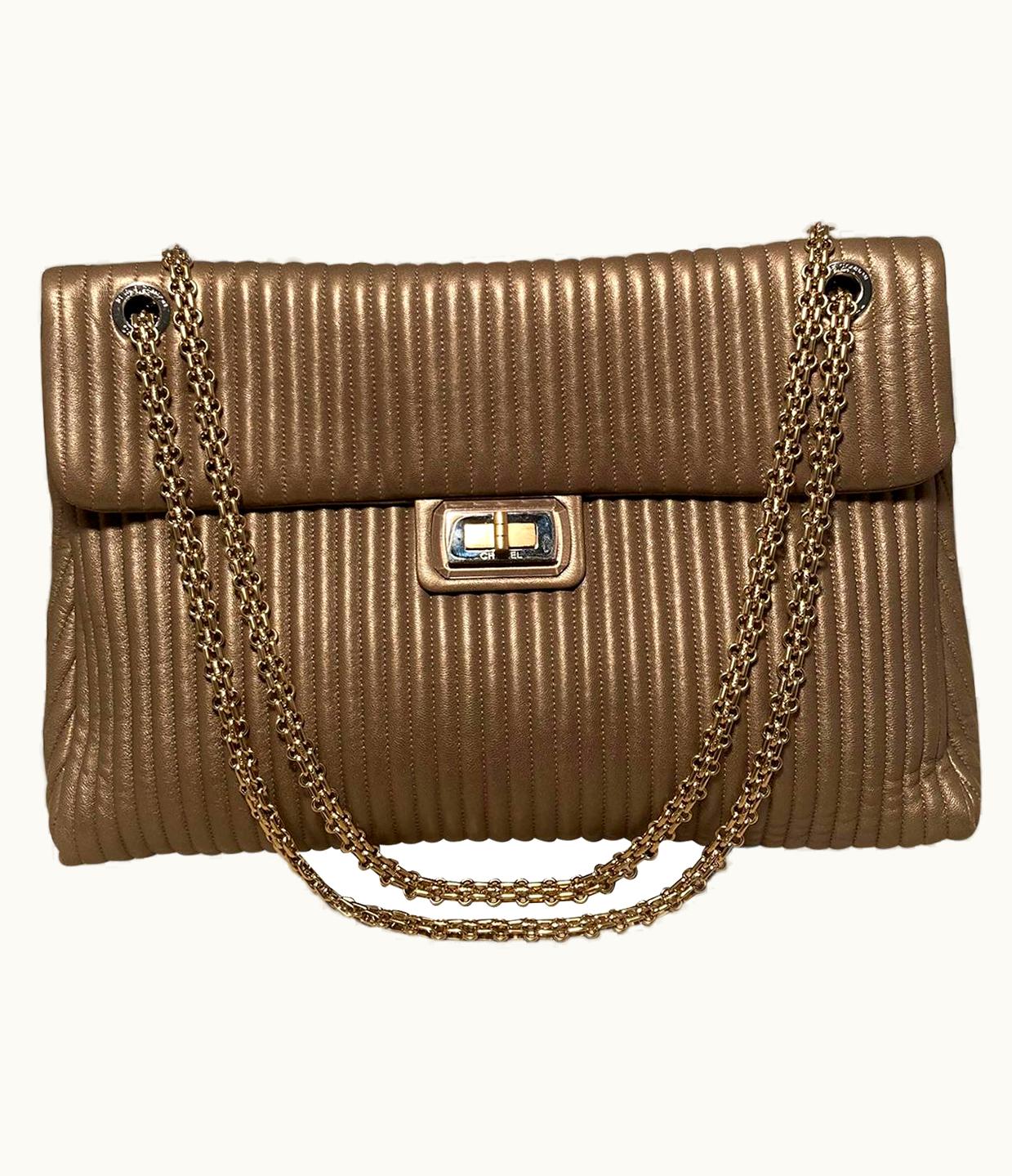 Chanel Chanel Vertical Stripe Quilted Reissue Classic Flap Shoulder Bag