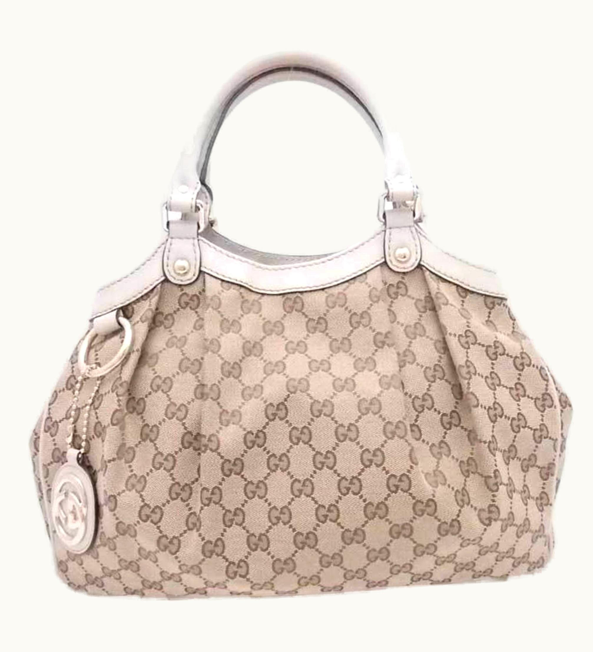 Gucci Gucci Handbag GG Canvas Suki Canvas/Leather Beige Women's 211944