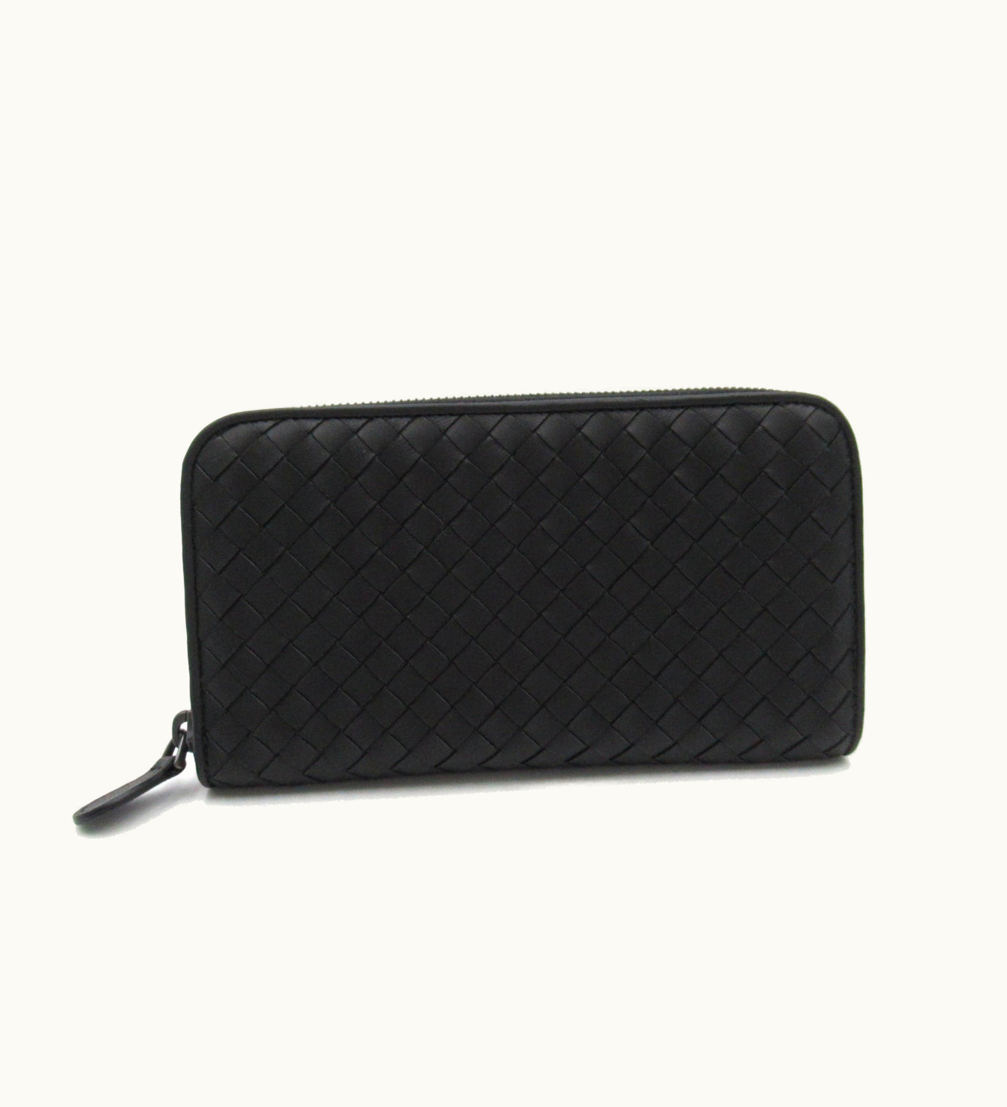 Bottega Veneta Bottega Veneta Intrecciato Long Wallet Black Leather