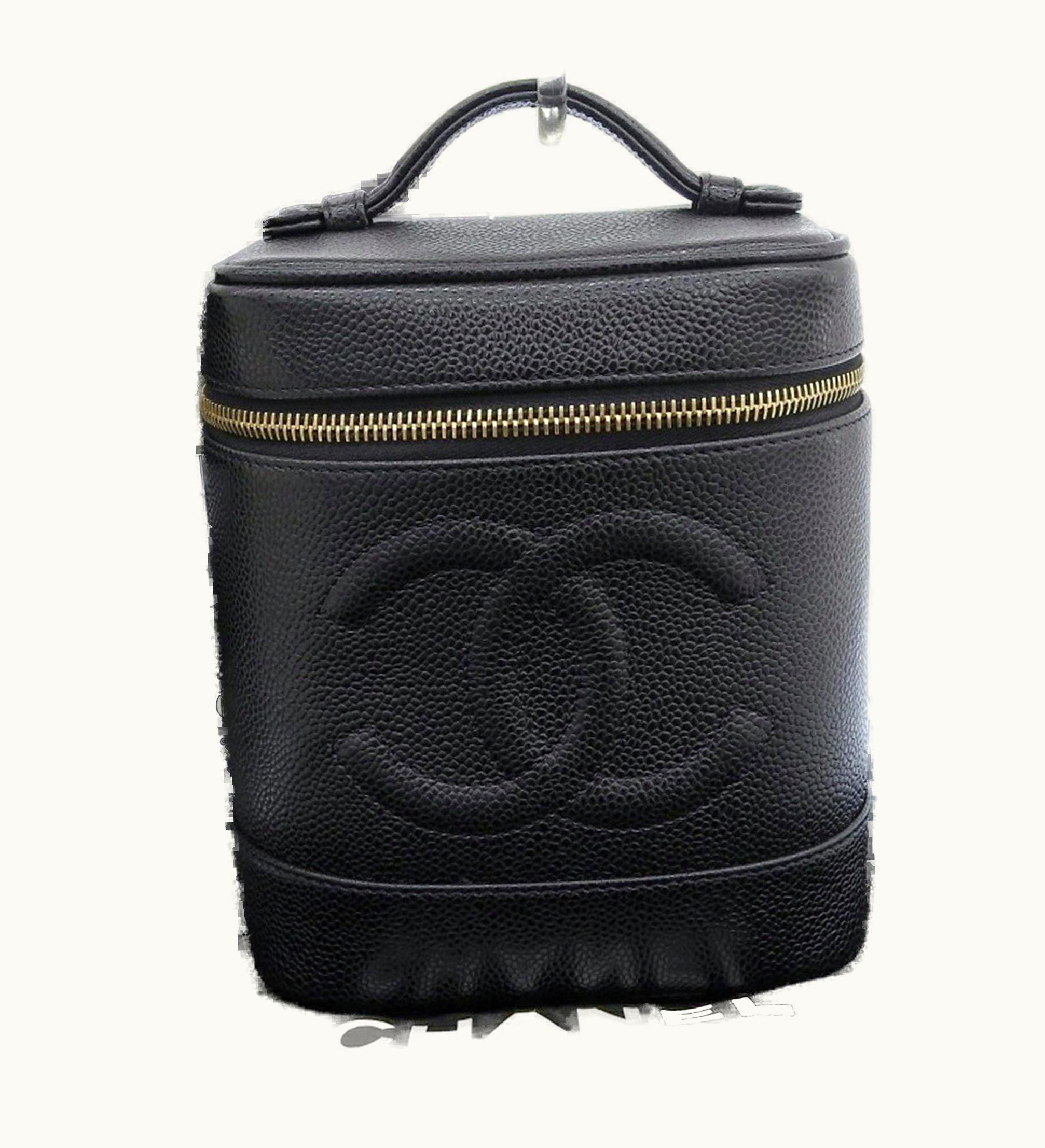 Chanel Coco Mark Vanity Bag Black No. 7 A01998