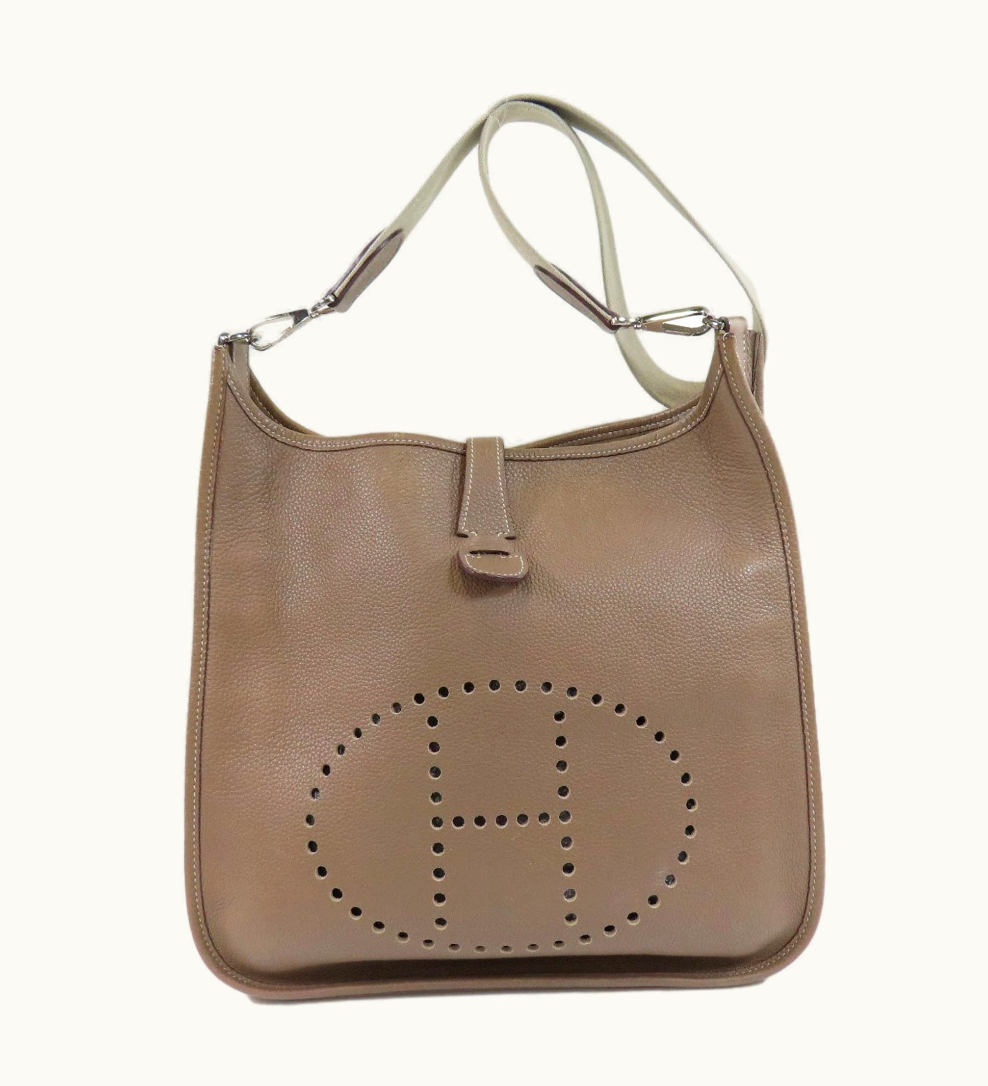 Hermès Evelyne 1 GM Etoupe Shoulder Bag Taurillon Women's Hermes