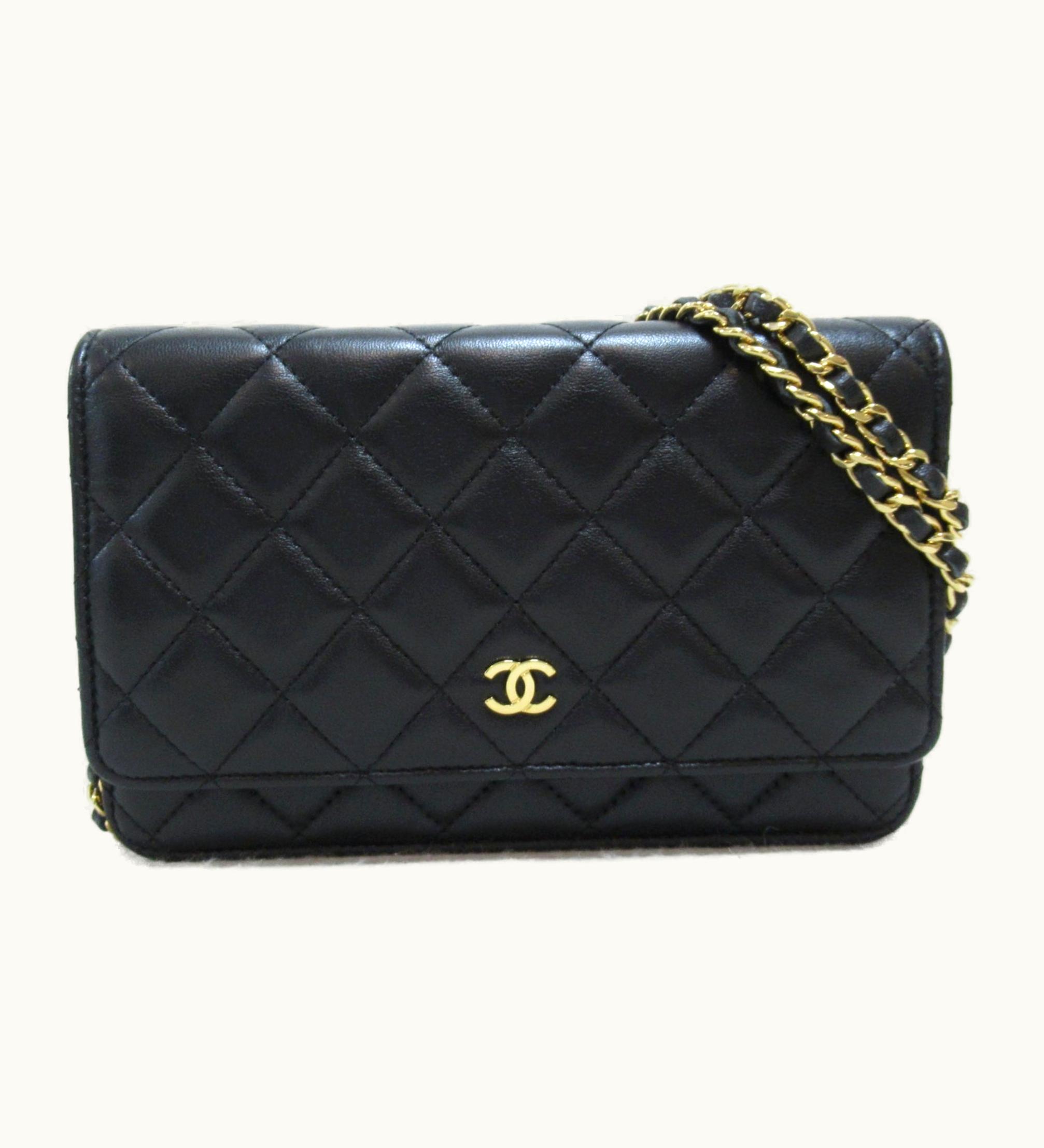 Chanel Matelasse Chain Shoulder Bag Black Lambskin Luxe Edition