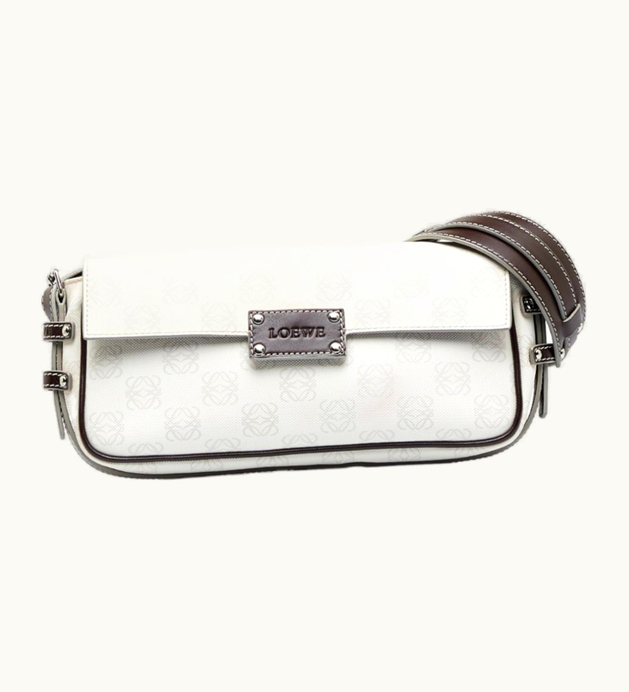 Loewe Loewe Anagram One Shoulder Bag White Pvc Leather Ladies