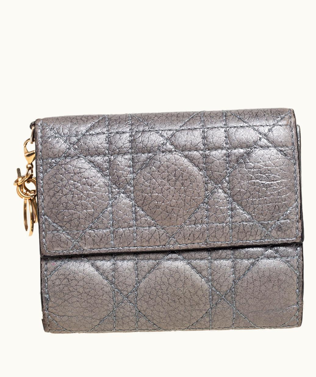 Dior Metallic Cannage Leather Lady