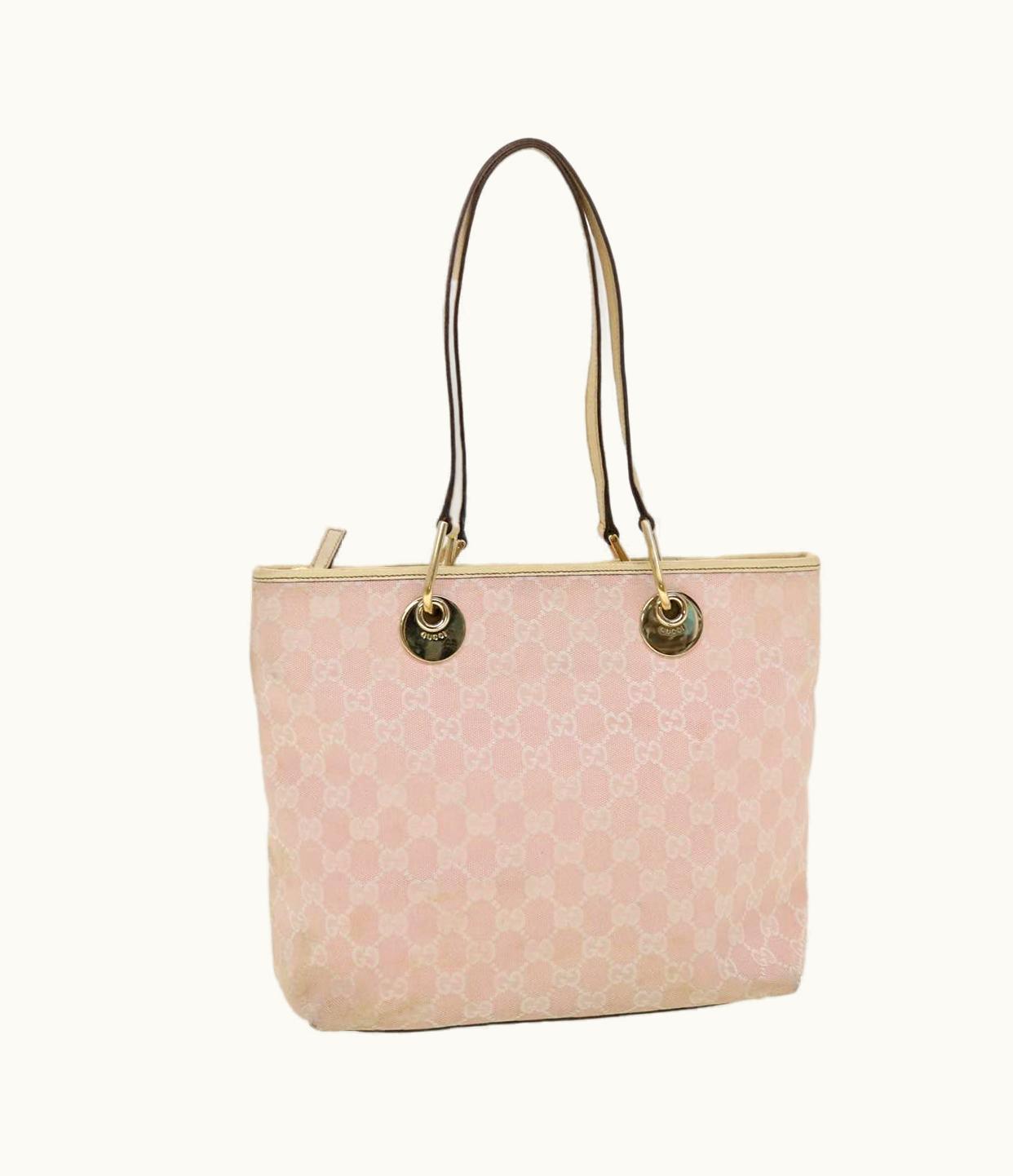 Gucci GG Canvas Tote Bag Pink 139552