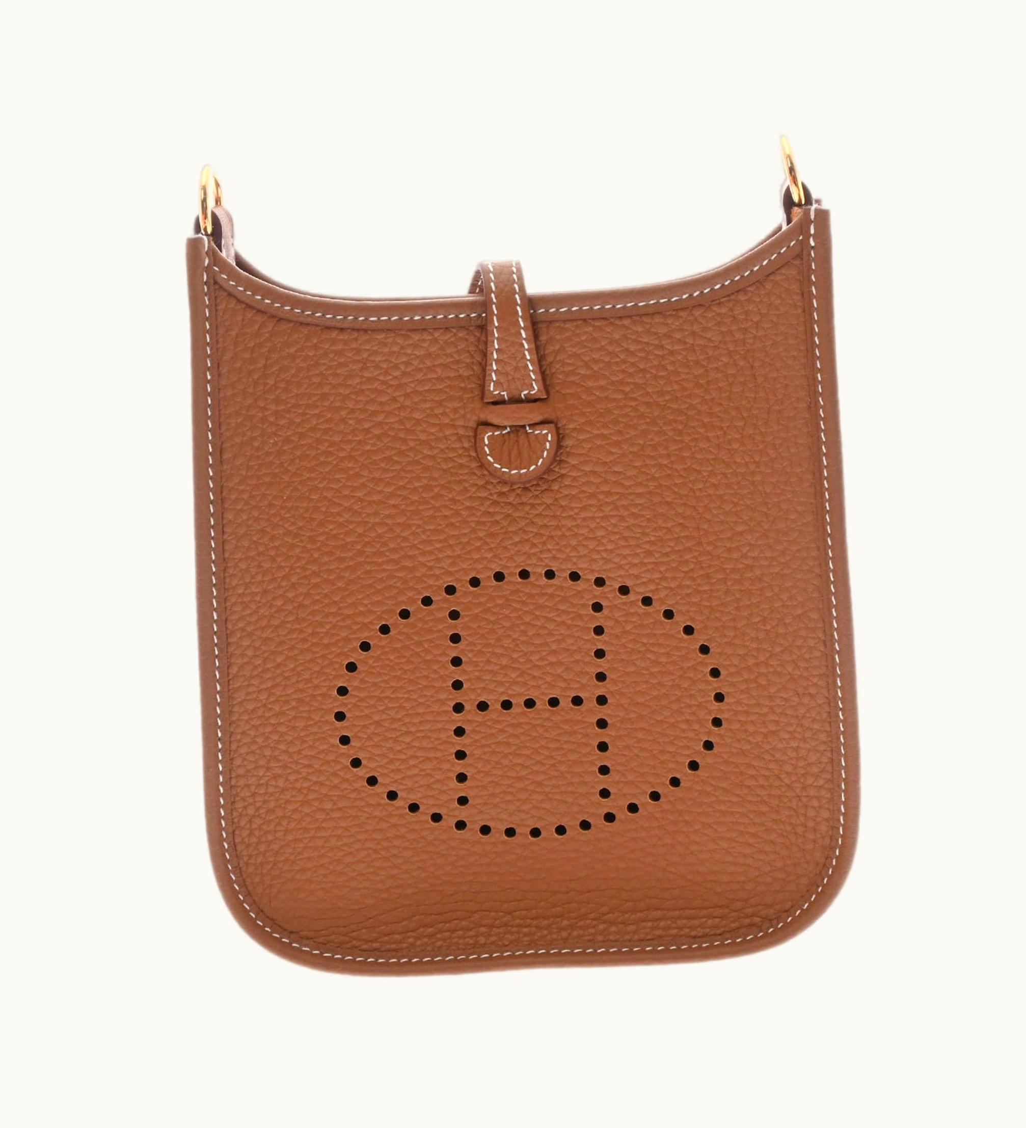 Hermès Evelyne TPM Gold B Engraved Ladies Taurillon Clemence Shoulder Bag