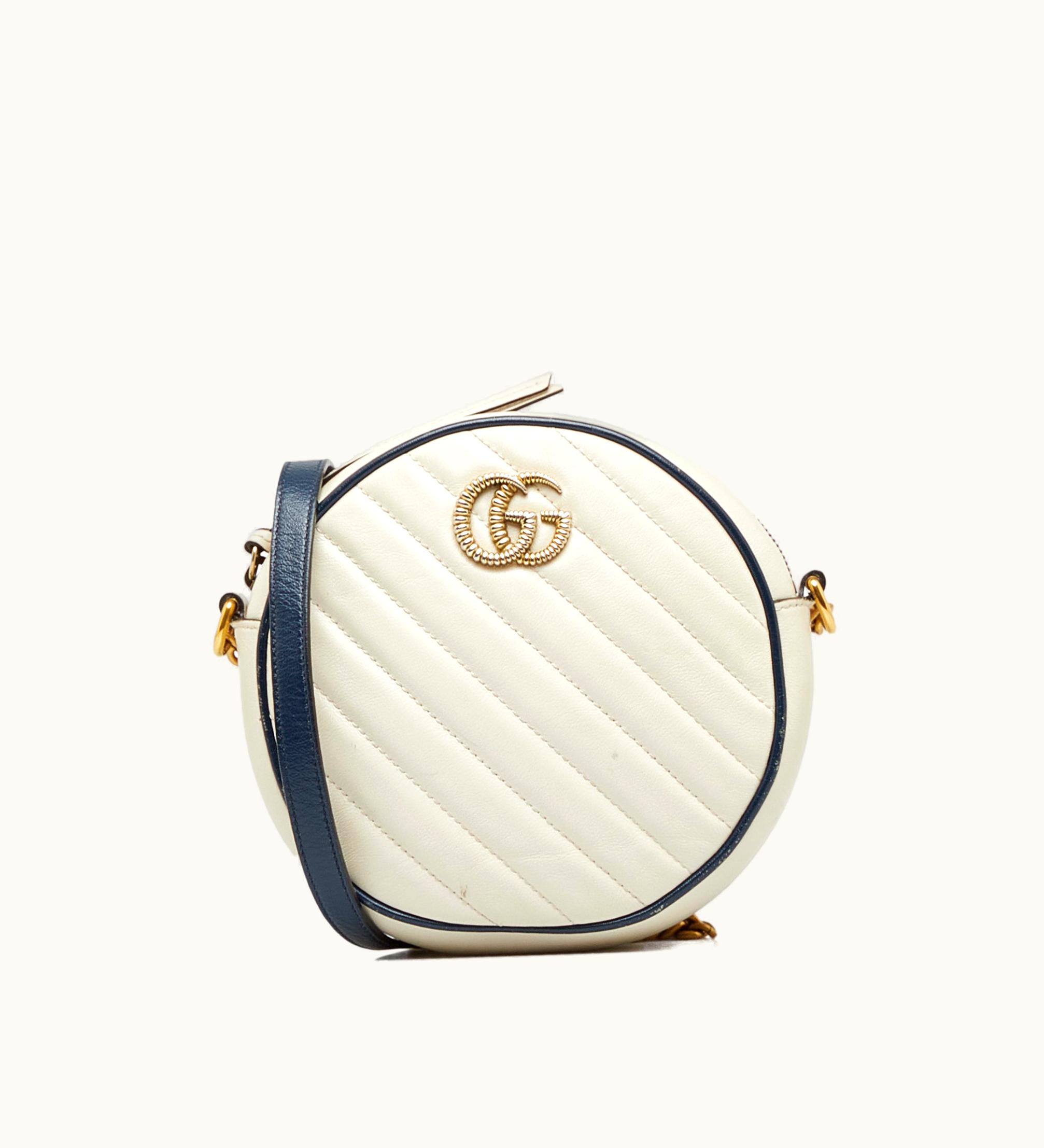 Gucci Mini Torchon GG Marmont Round Crossbody Bag