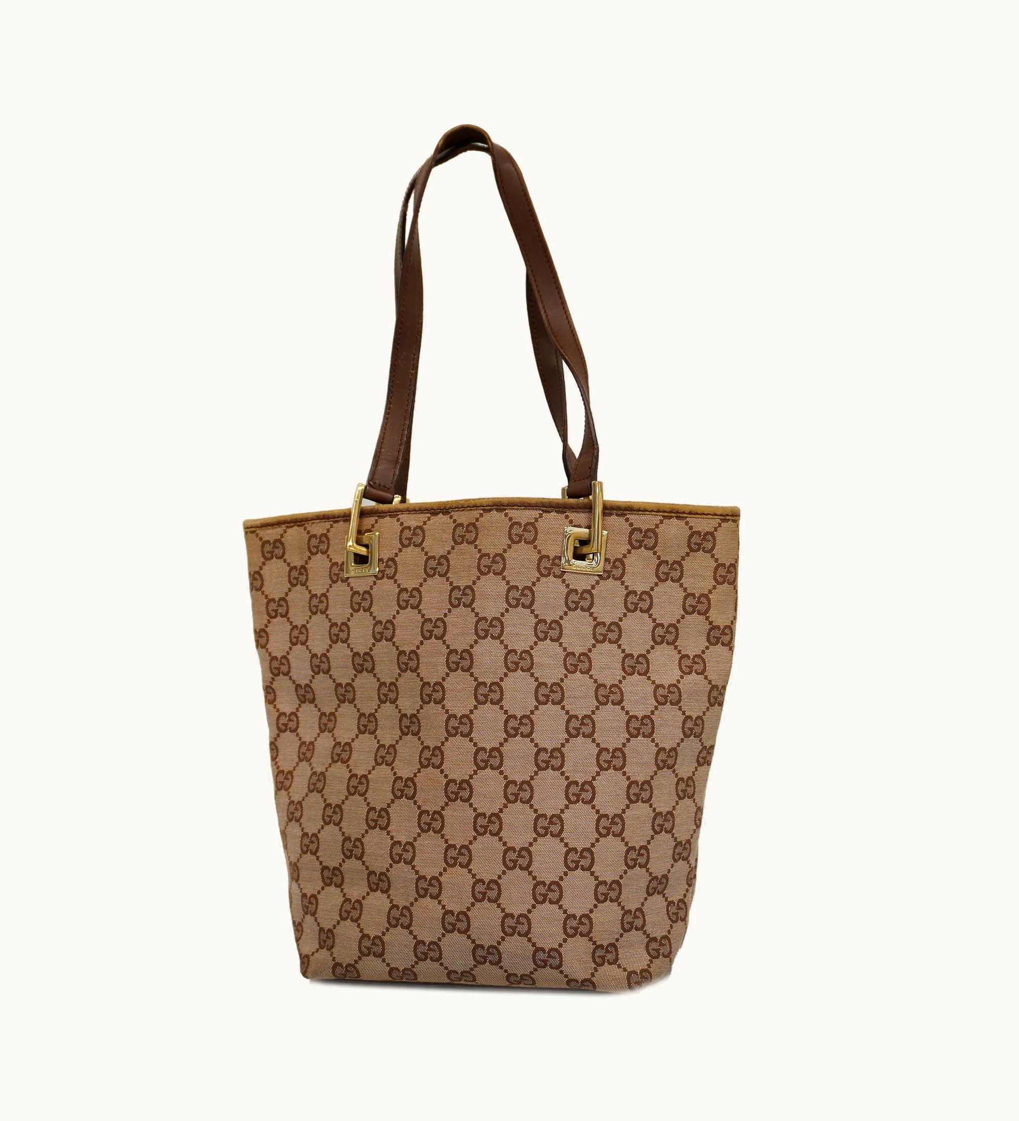 Gucci GG Canvas Handbag 002 1099 Women's Leather Handbag Beige, Brown