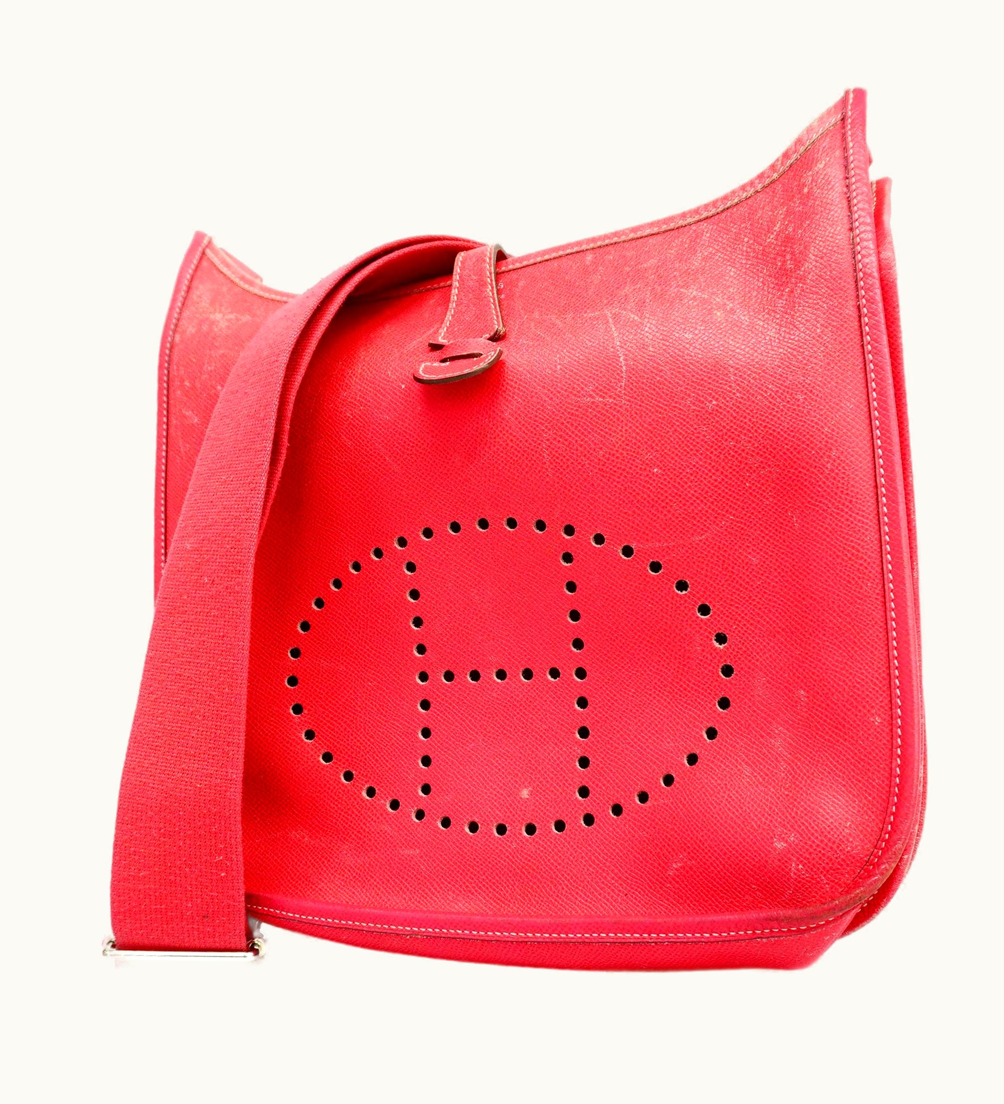 Hermès Evelyne2Pm Jo Stamp Women's Epsom Leather Shoulder Bag Rose Tyrien