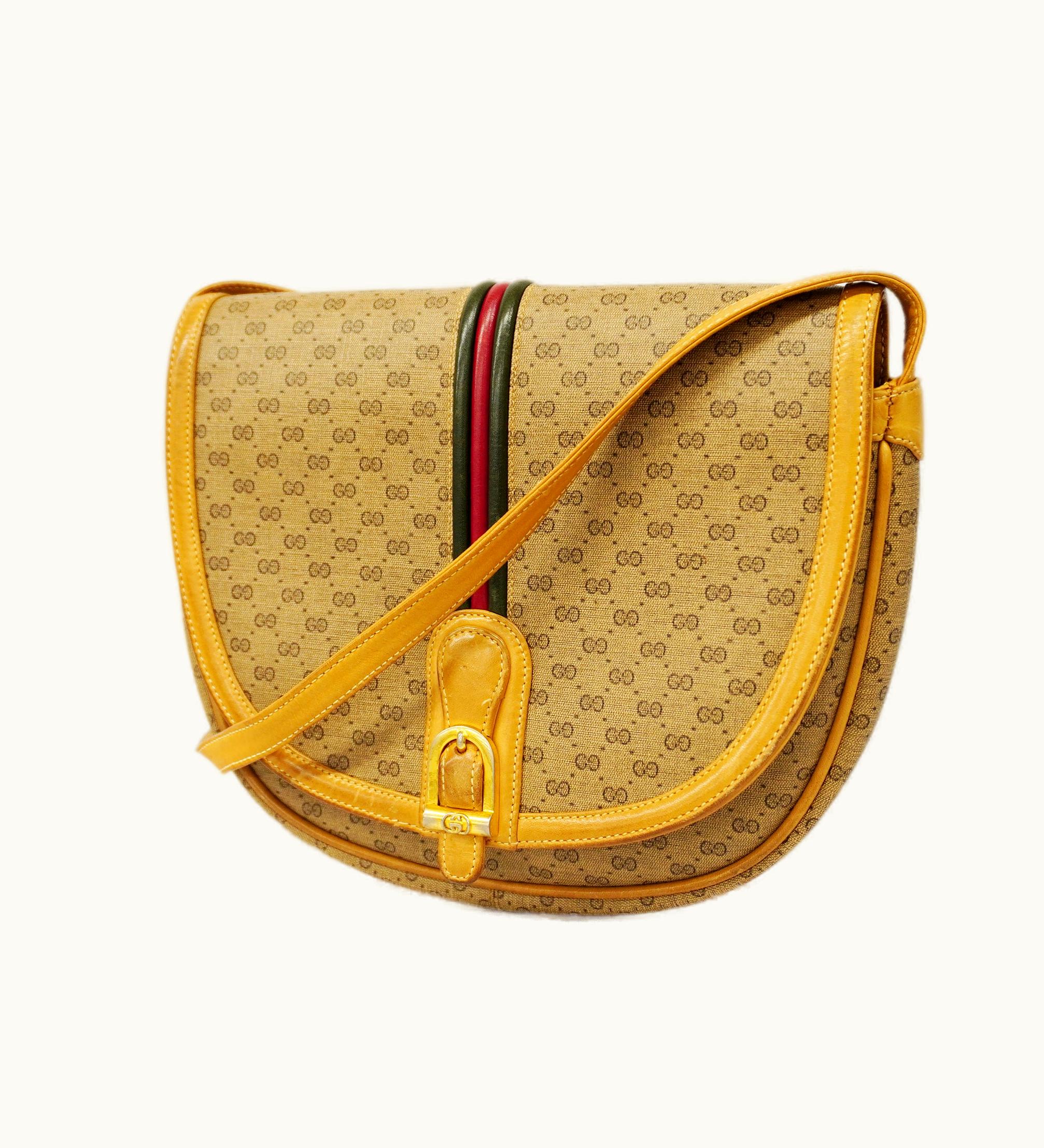 Gucci Sherry Line Micro GG 007 89 1095 Women's Pvc Shoulder Bag Beige