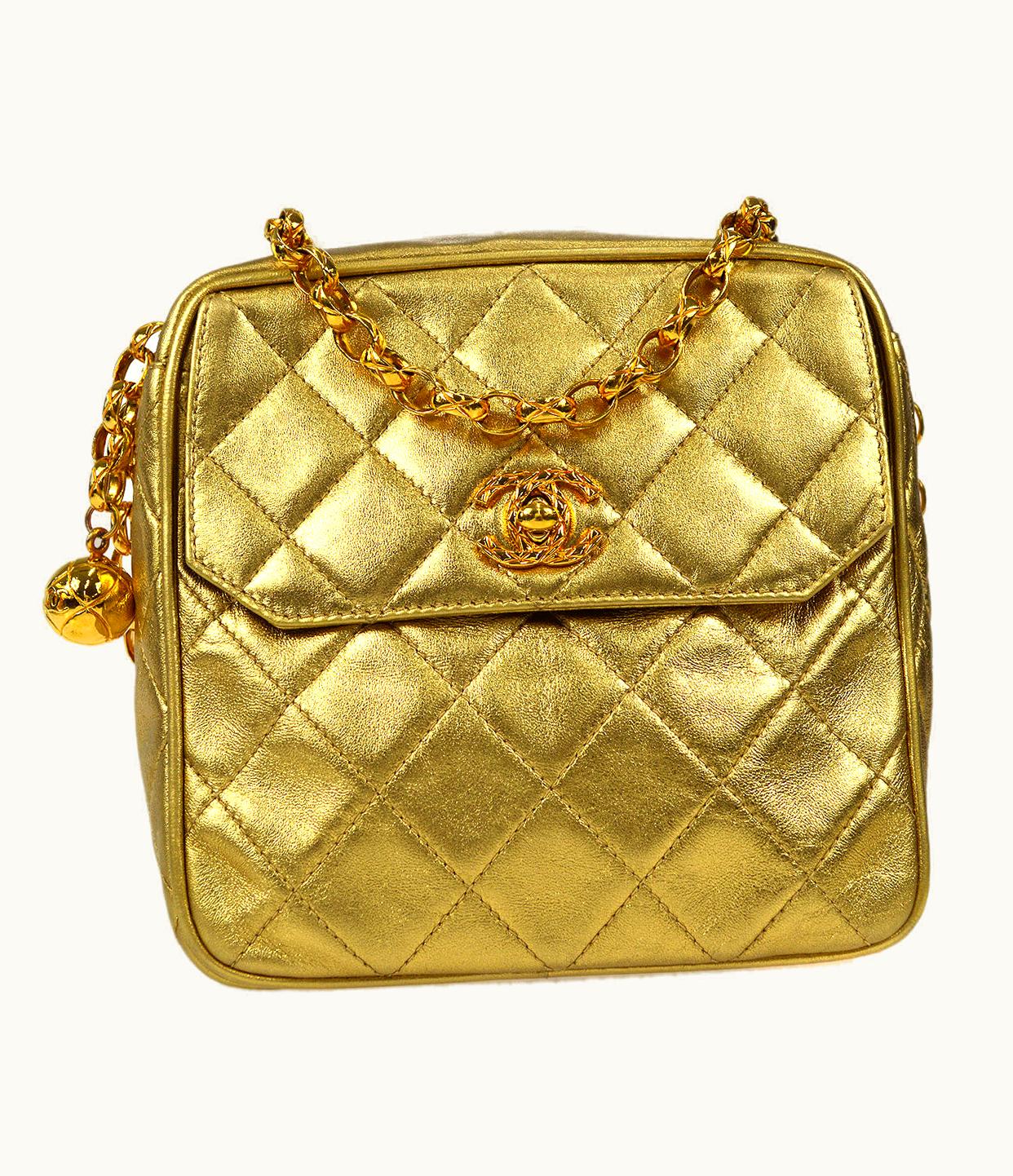 Chanel Bijou Chain Shoulder Bag Gold Lambskin 53390