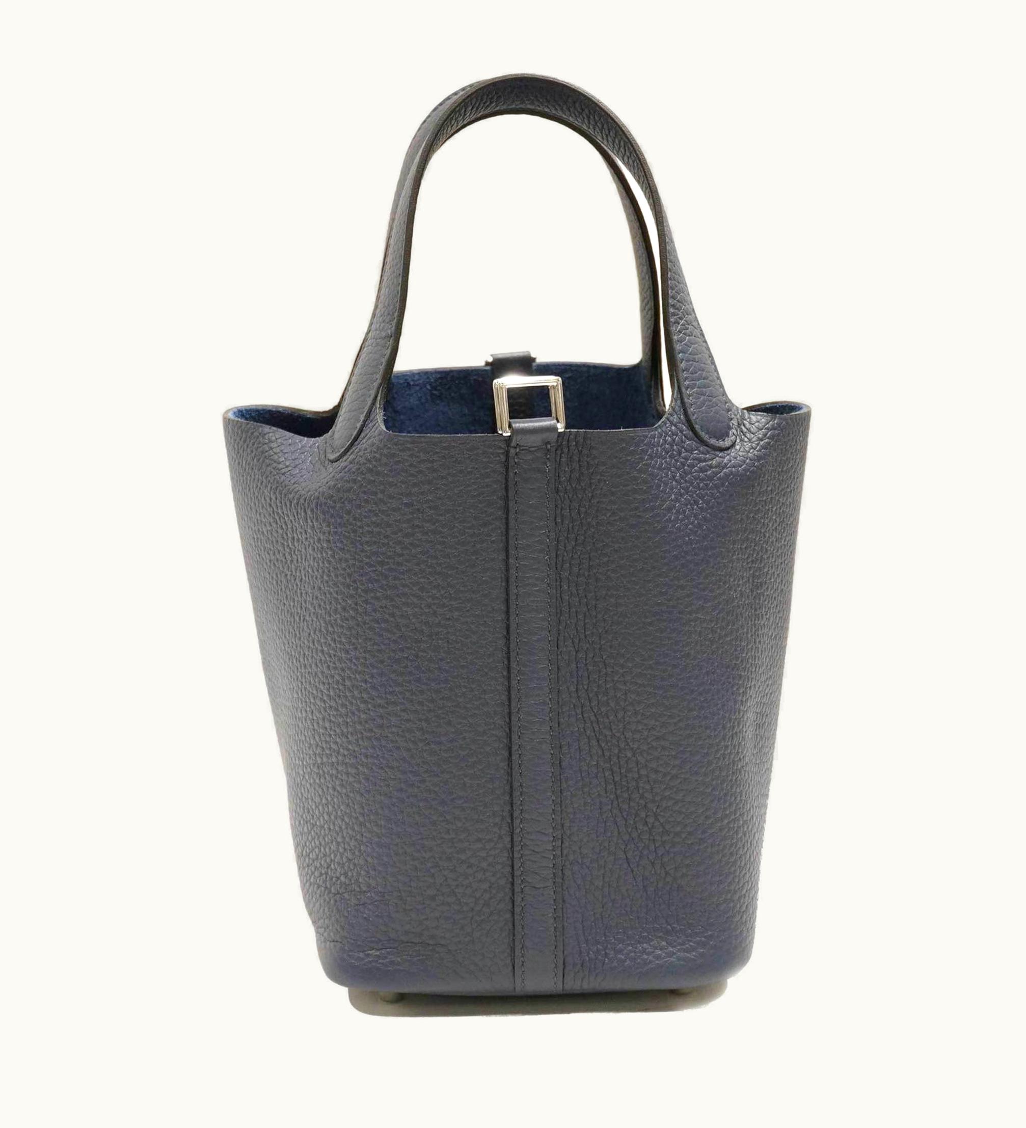 Hermès Picotin PM Handbag Blue De Plus Taurillon Women's Men's
