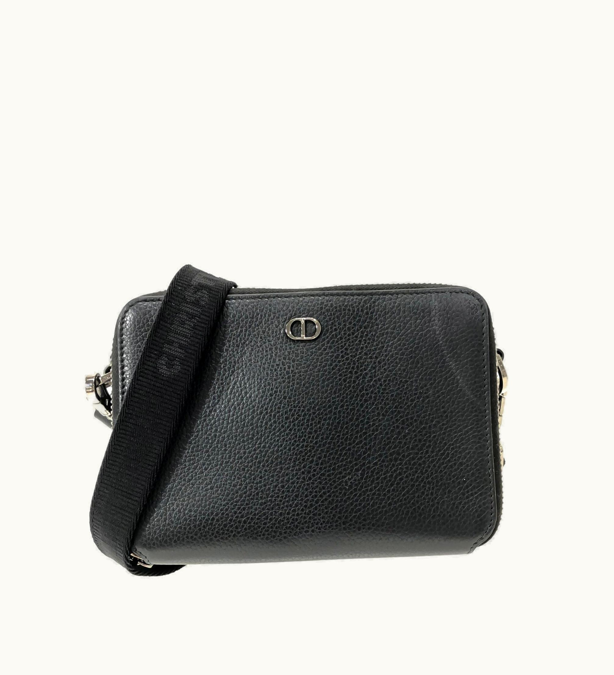 Dior Leather Pouch With Strap Crossbody Bag