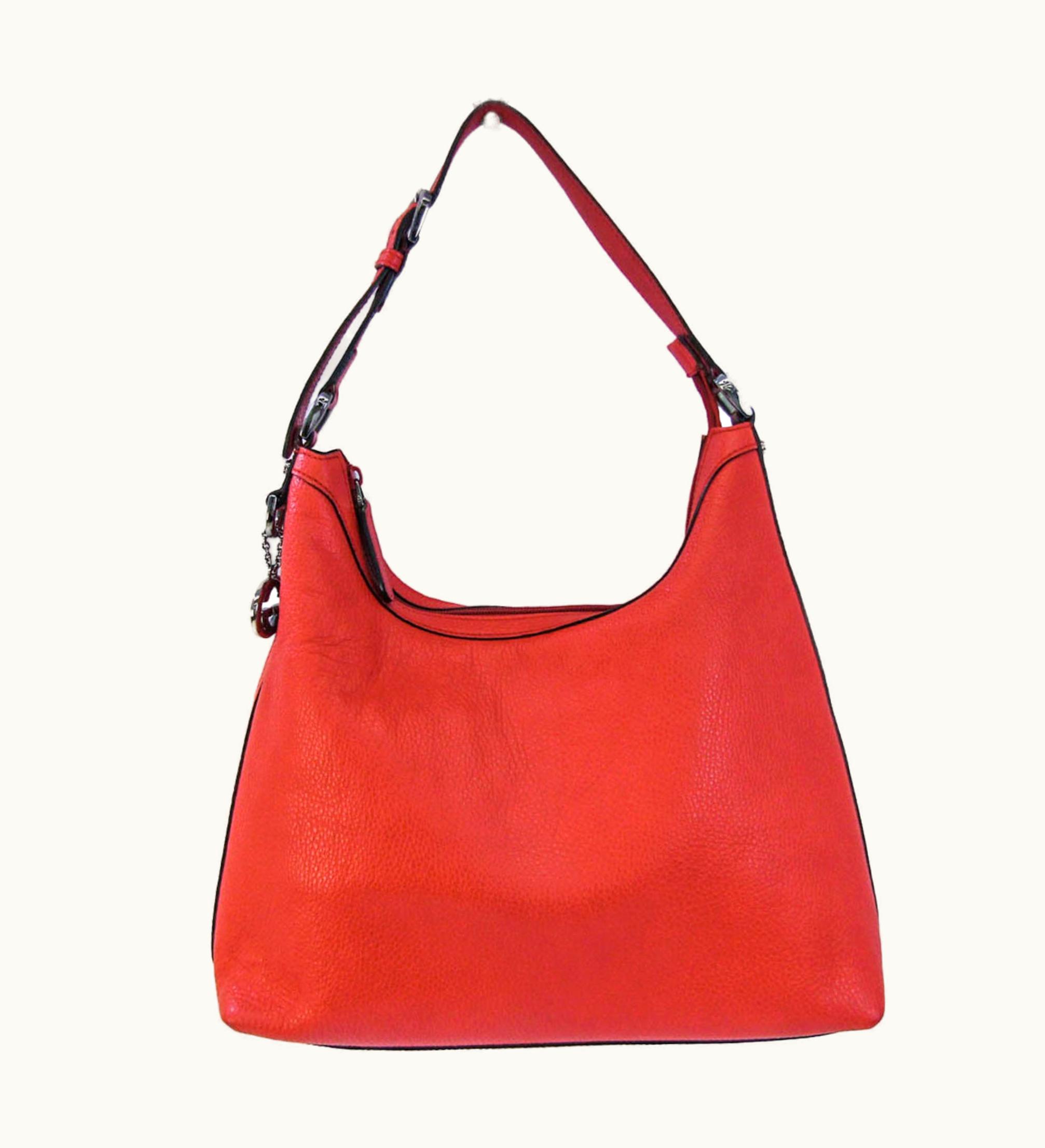 Gucci Interlocking G 339553 Women's Leather Shoulder Bag Light Red