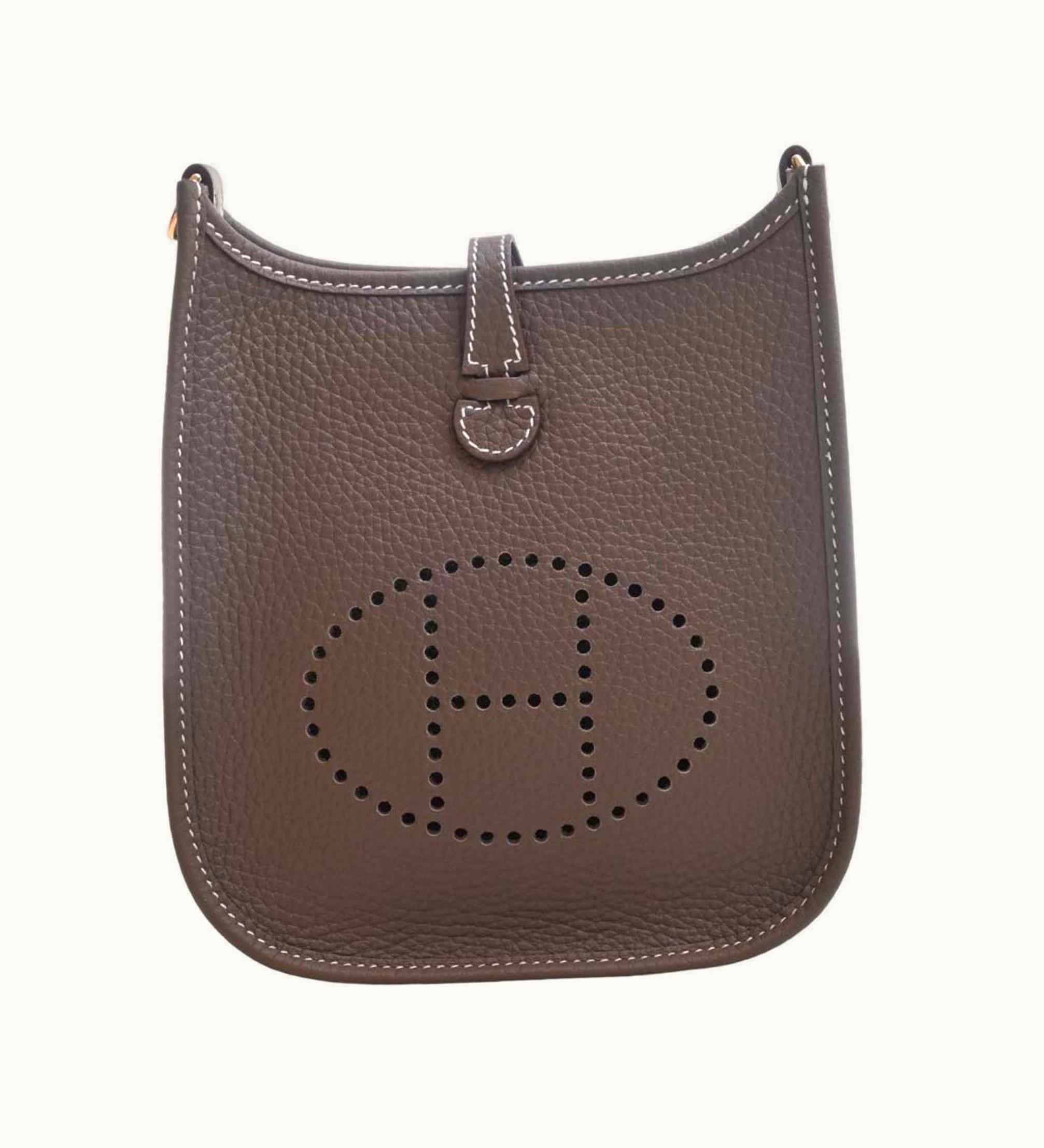 Hermès Evelyn TPM Shoulder Bag Taurillon Clemence Greige