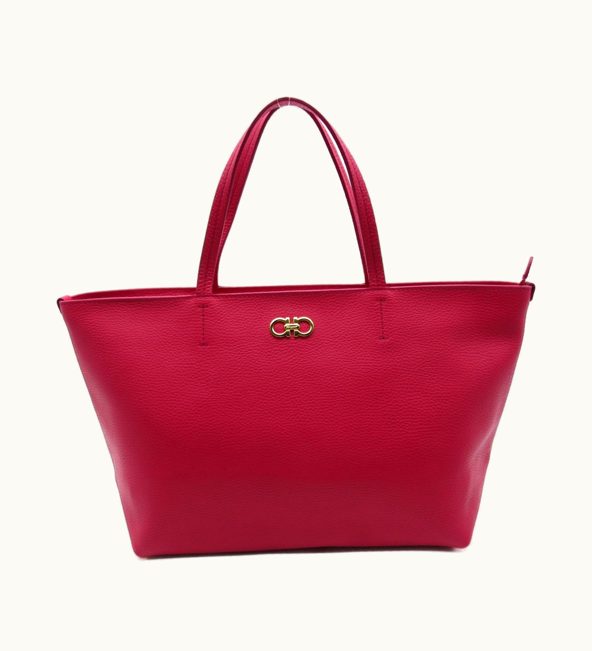Salvatore Ferragamo Tote Bag Pink Leather