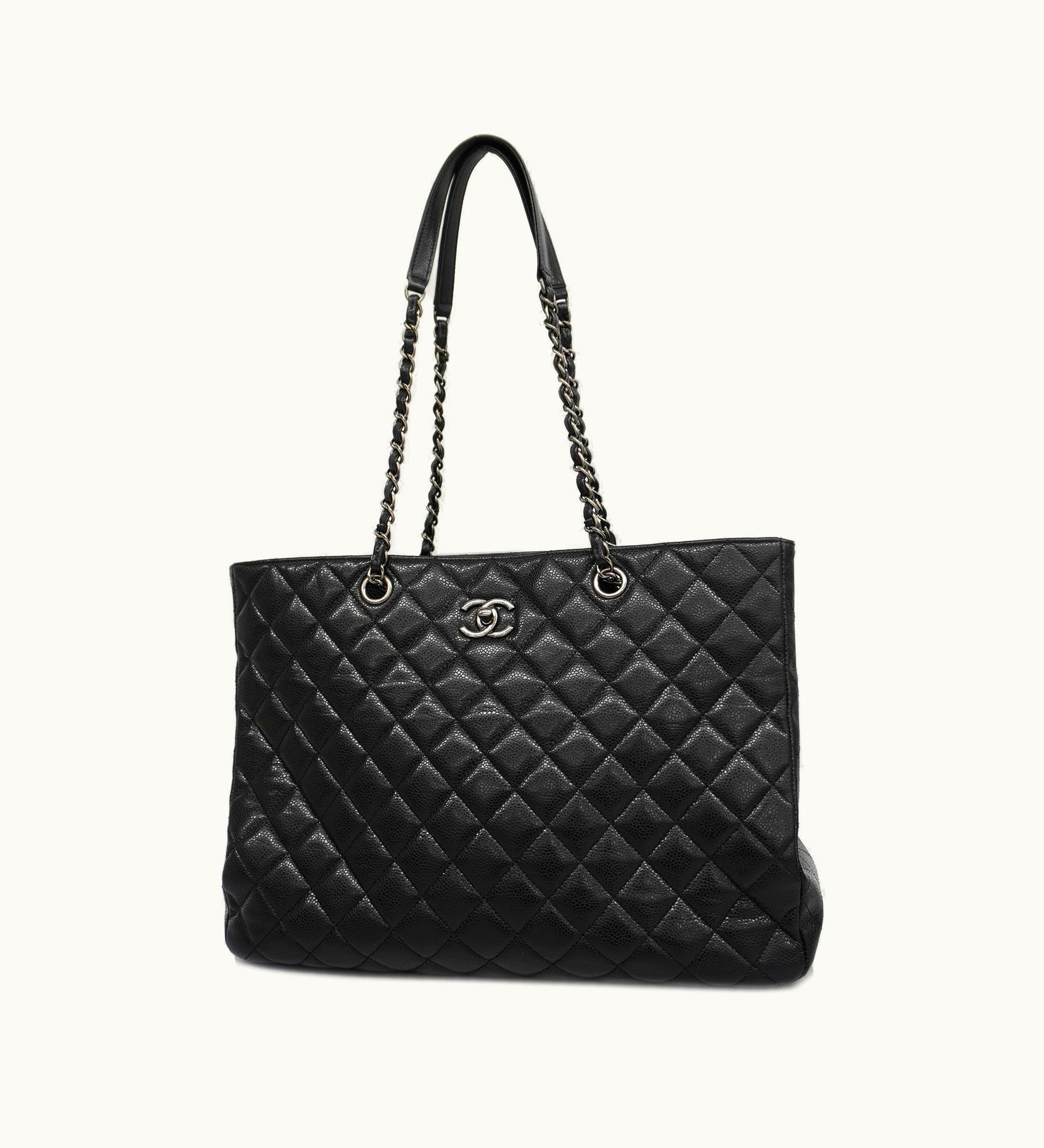 Chanel Authentic Matelasse Chain Shoulder Women's Caviar Leather Shoulder Bag Black