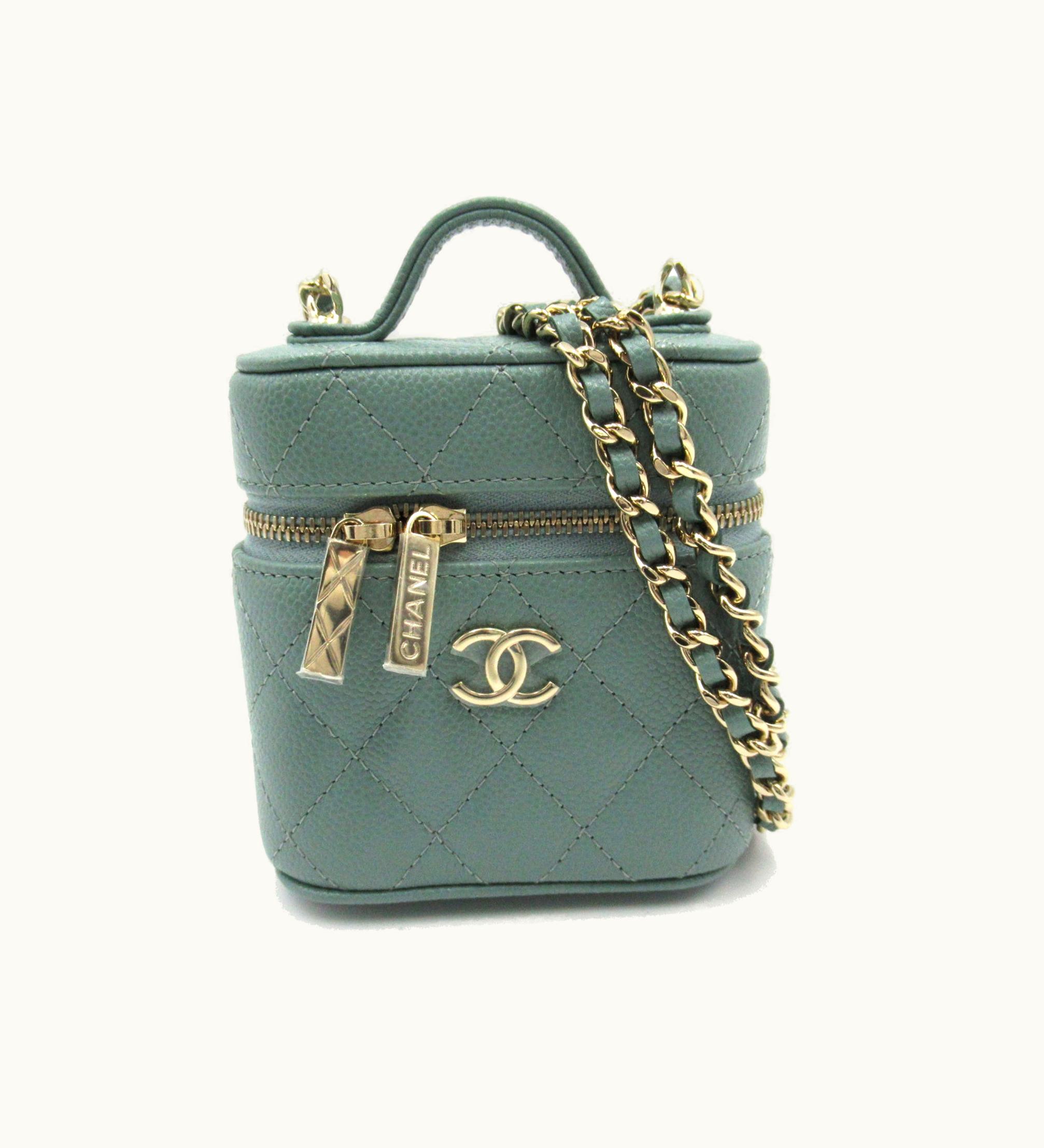 Chanel Mini Vanity Blue Caviar Skin [Grained Calf] Ap2503