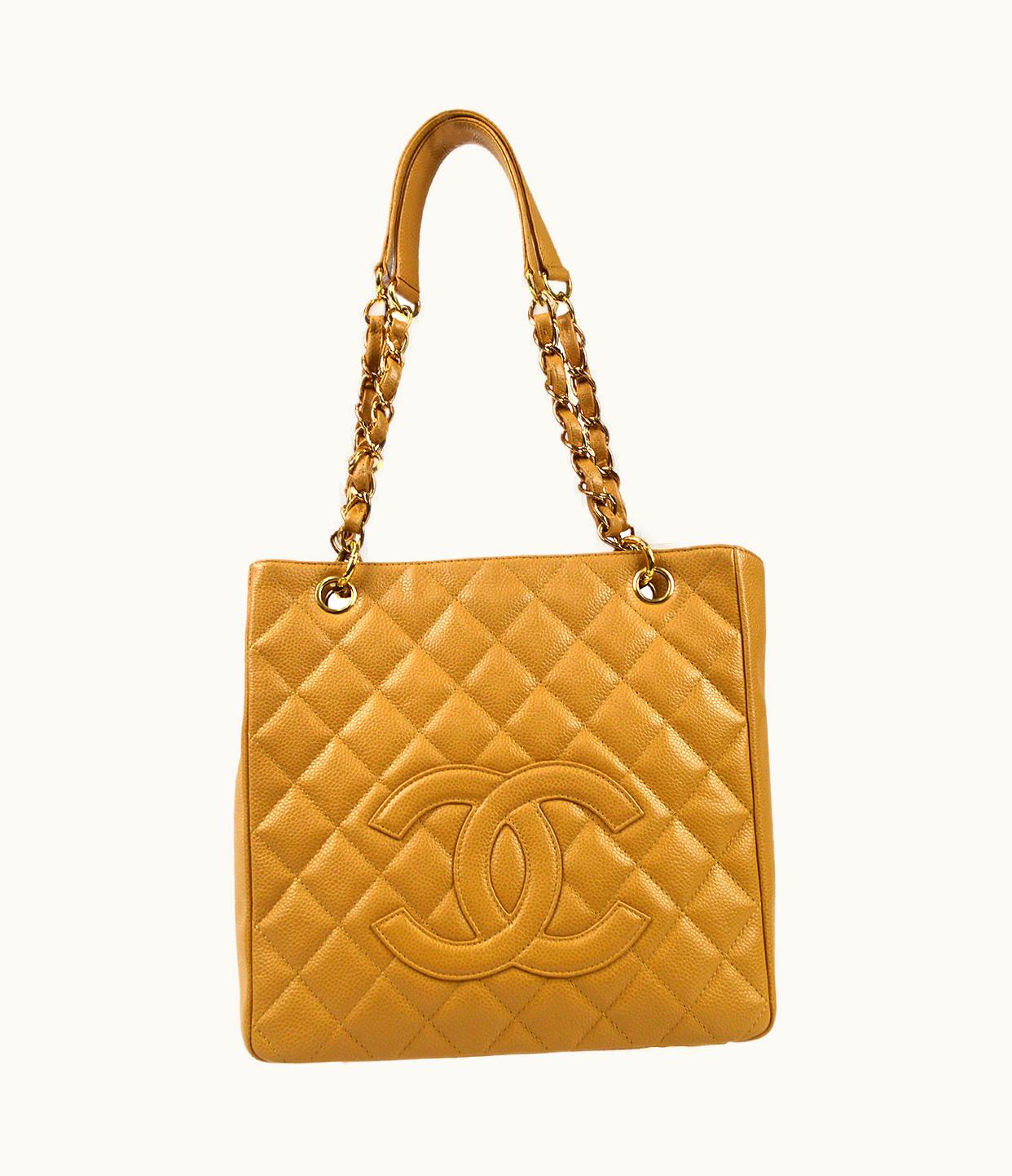 Chanel 2004-2005 Petite Shopping Tote Pst Beige Caviar 97426