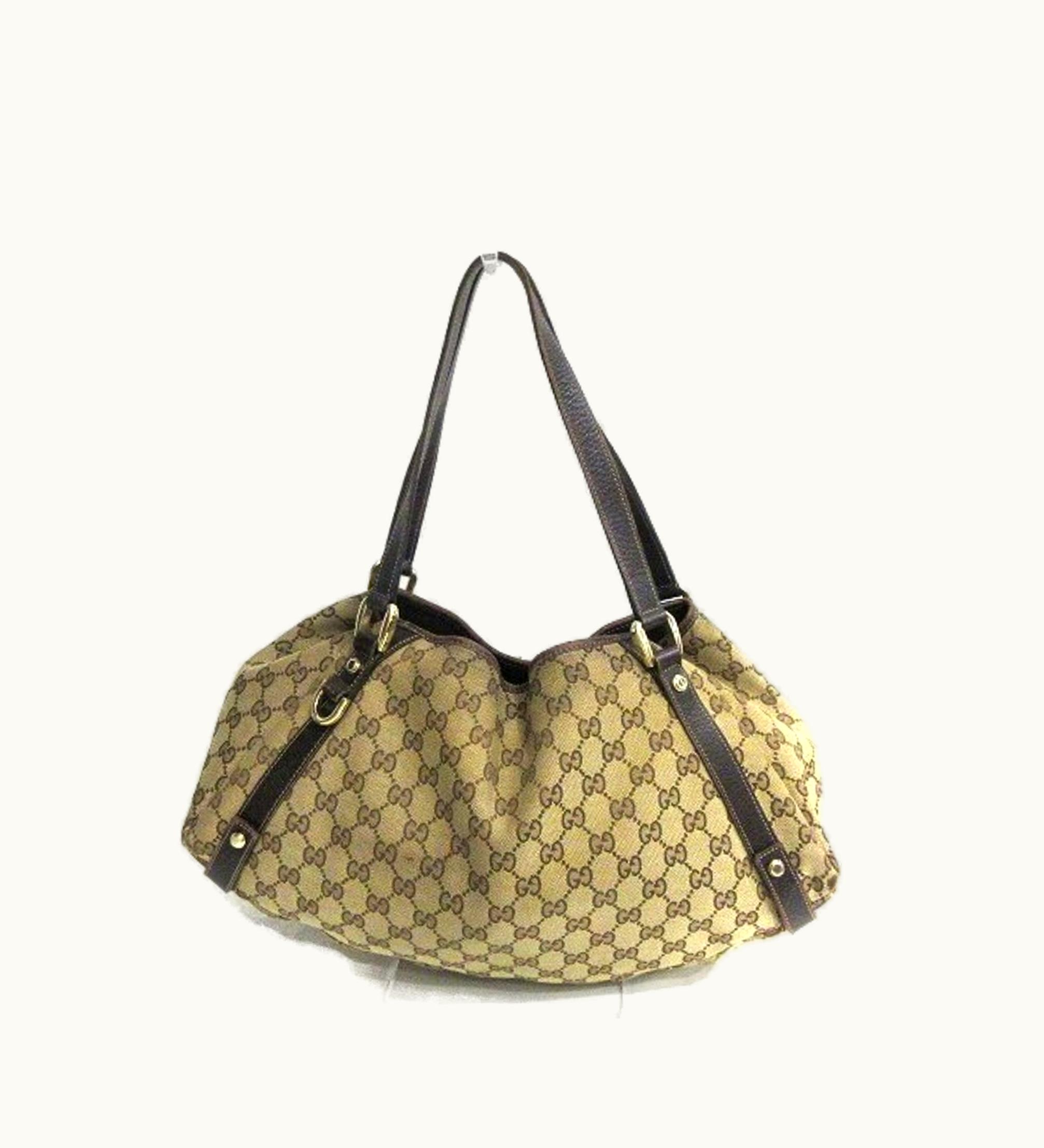 Gucci GG Canvas 130736 Brown Bag Tote Ladies
