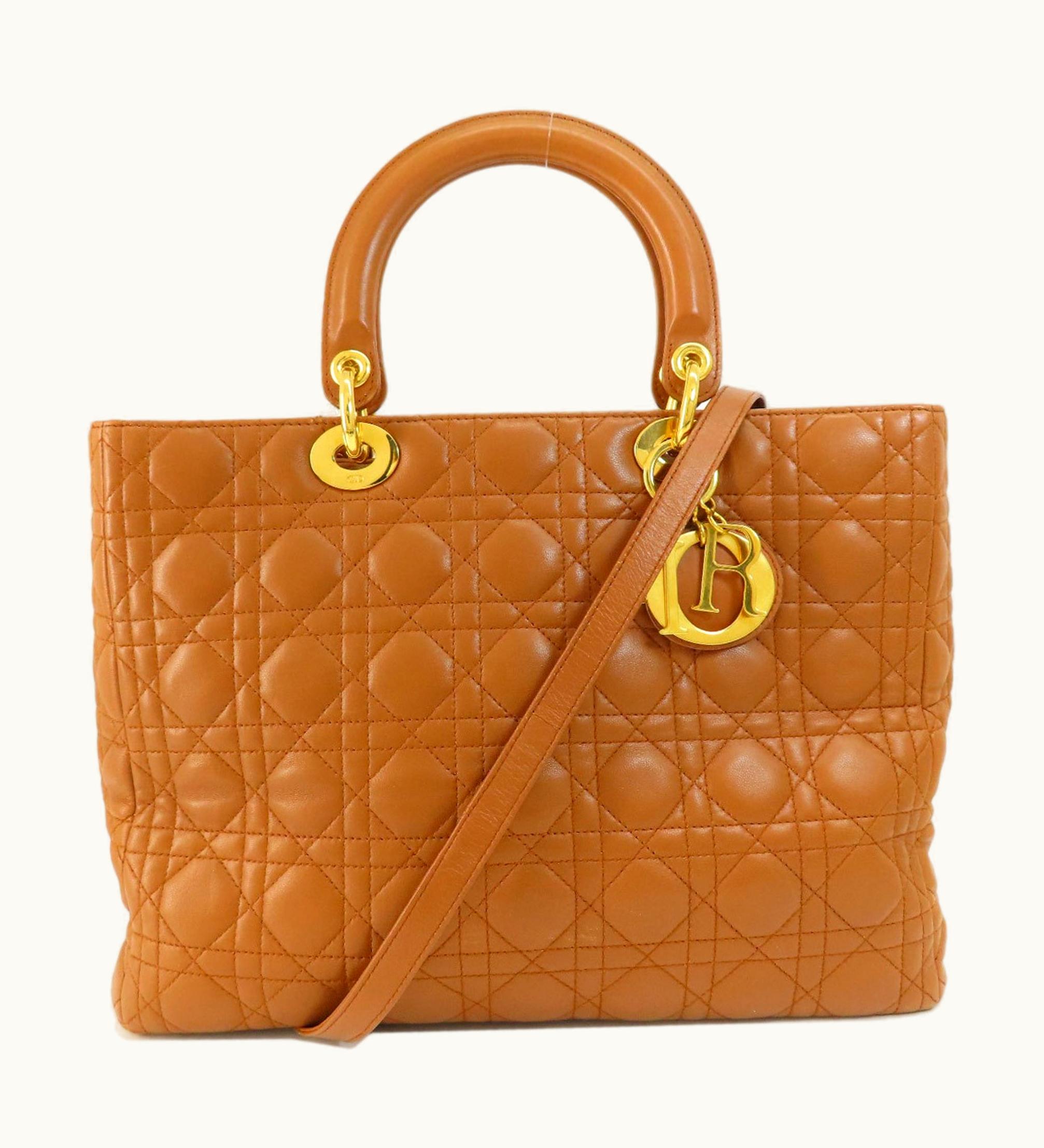 Dior Christian Dior Lady Handbag Calf Women's