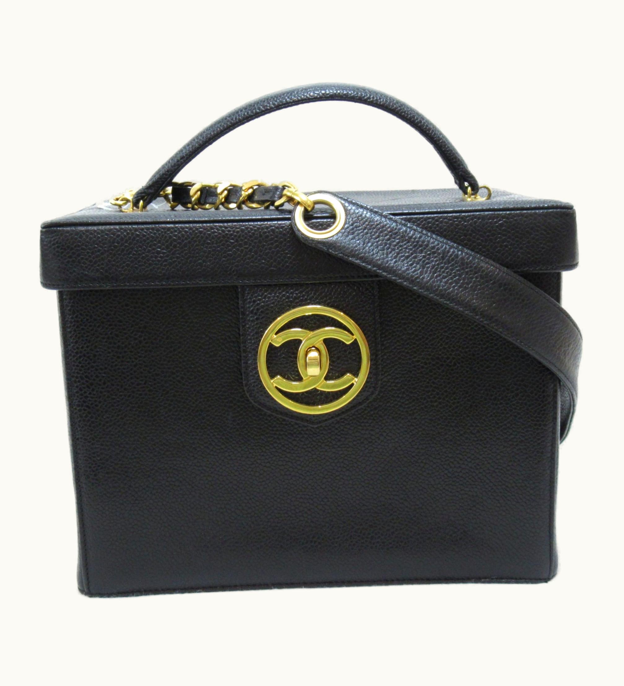 Chanel Chanel Vanity Shoulder Bag Black Caviar Skin [Grained Calf]
