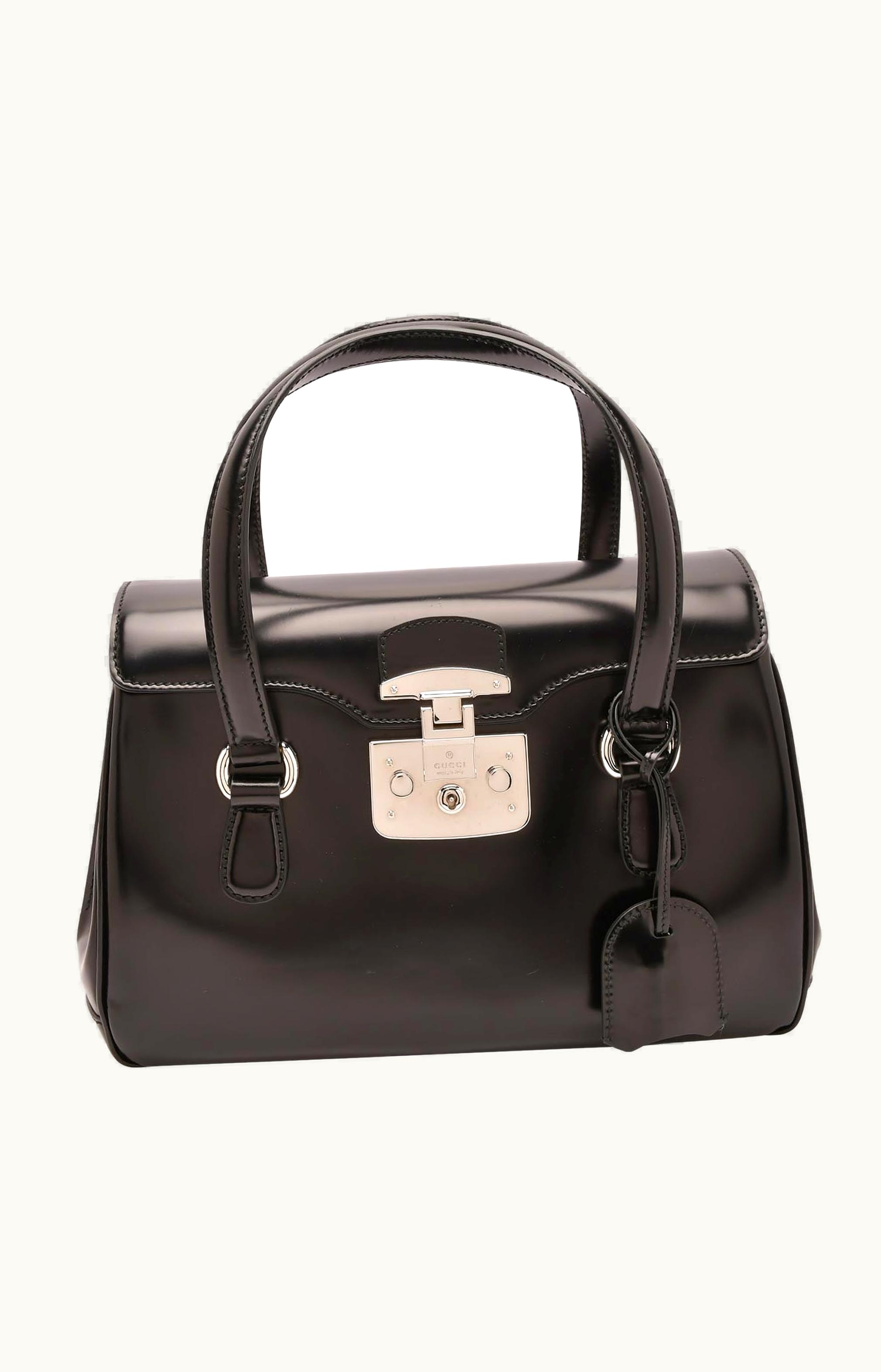 Gucci Gucci Caspian Smooth Leather Medium Lady Lock Satchel Bag