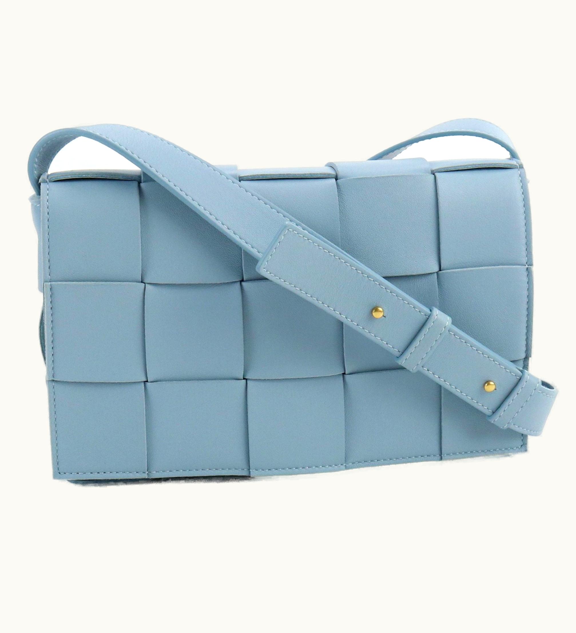 Bottega Veneta Bottega Veneta 578004 VMAY1 Cassette Crossbody Bag Blue