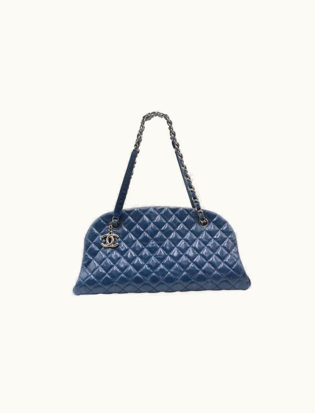 Chanel Chanel Dark Blue Quilted Mademoiselle Leather Bag 2011
