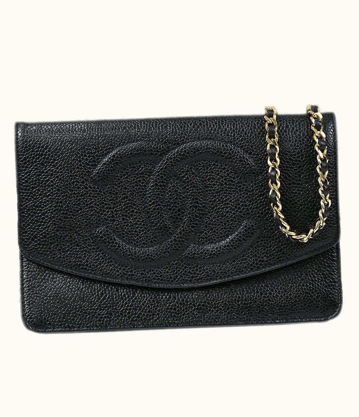 Chanel Chanel Woc Chain Shoulder Wallet Bag Black Caviar 97644