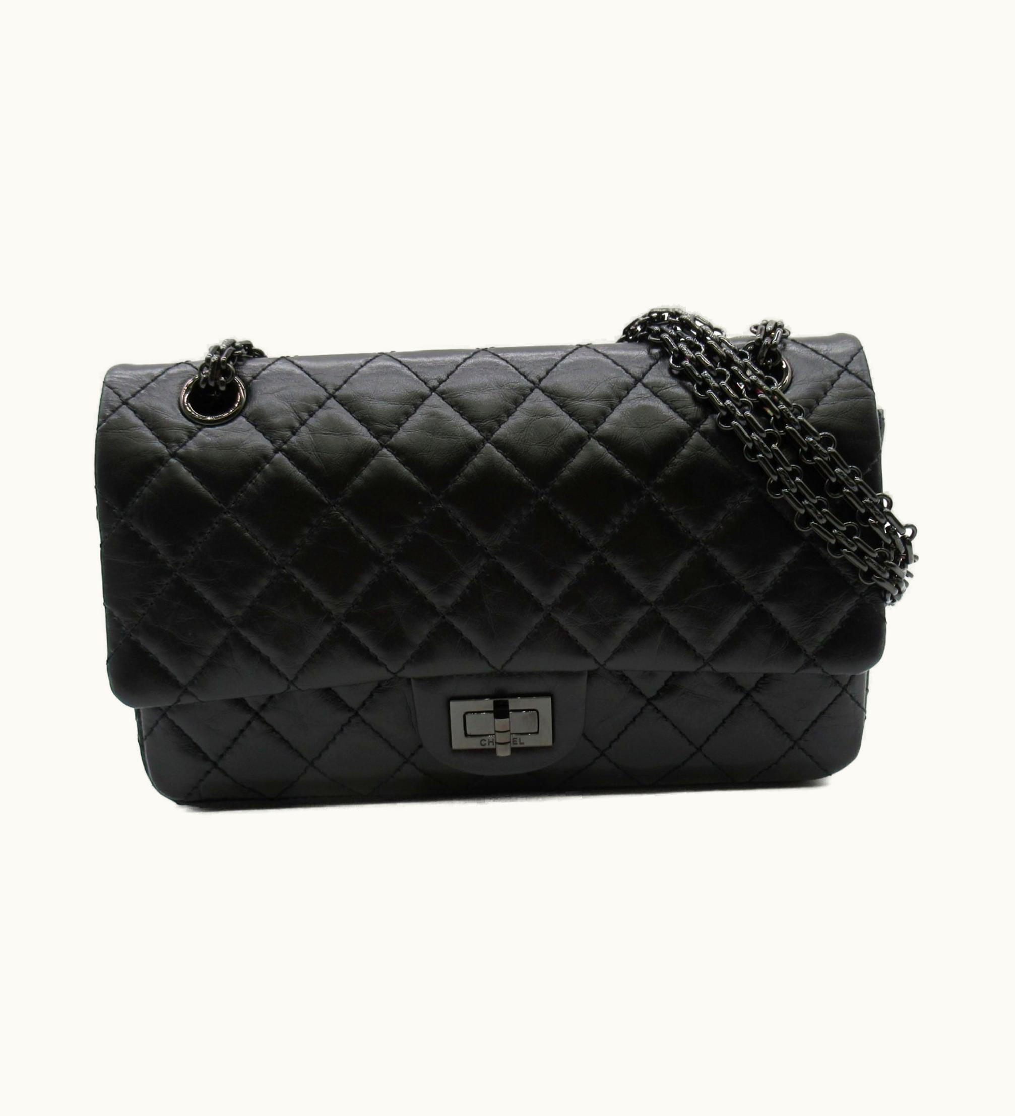 Chanel Chanel 2.55Chainshoulder Bag Black Leather